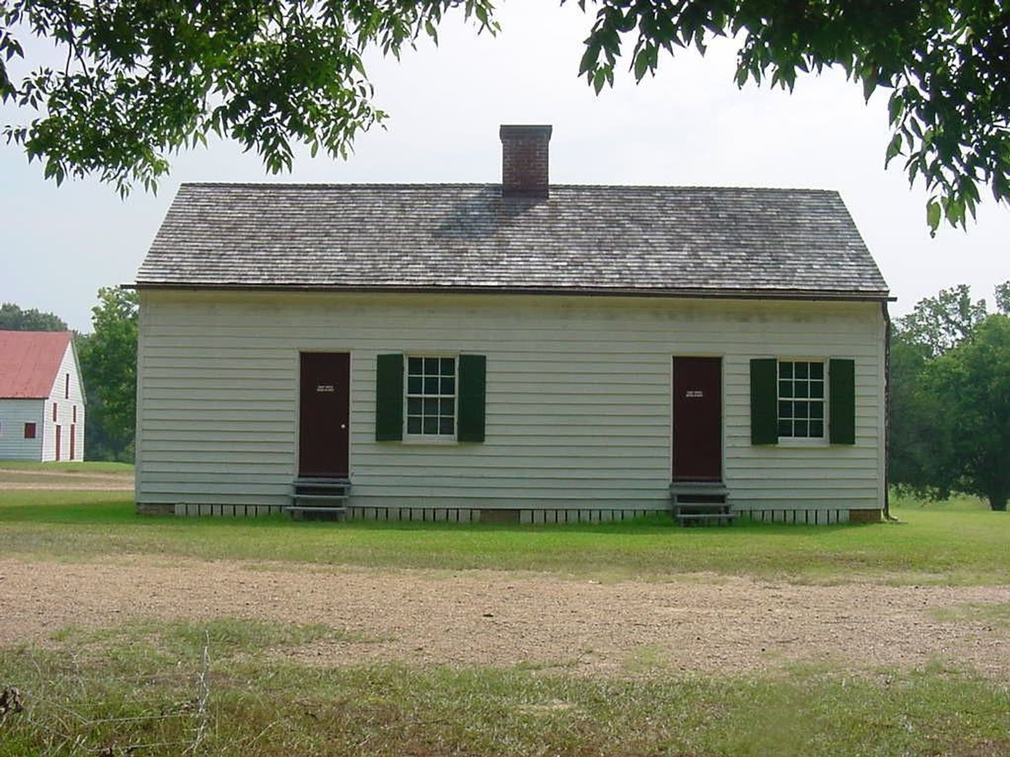 One of two remaining slave cabins at the Melrose estate