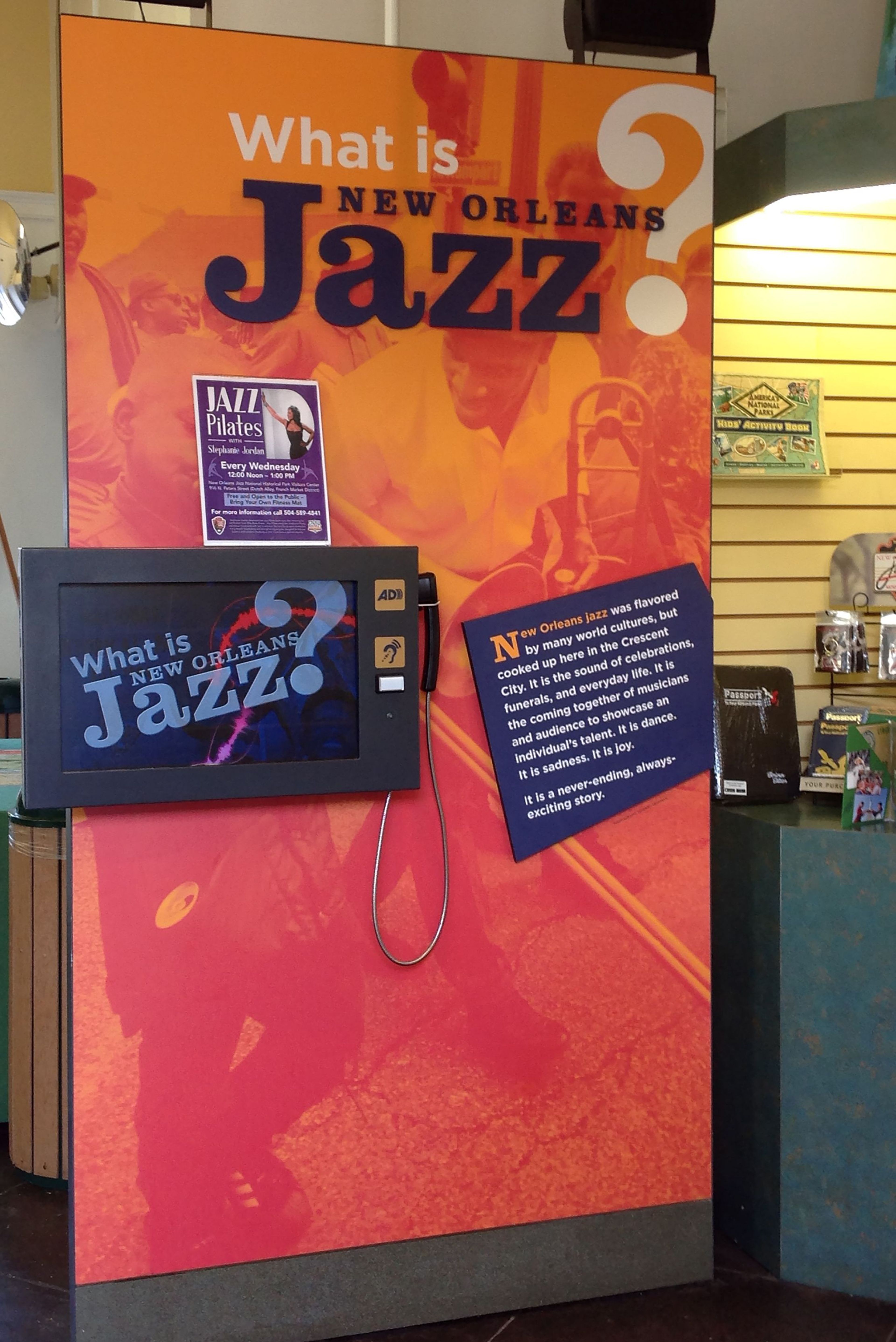 "What is New Orleans Jazz?" A visit to the park's main visitor center at 916 North Peters Street will answer the question.