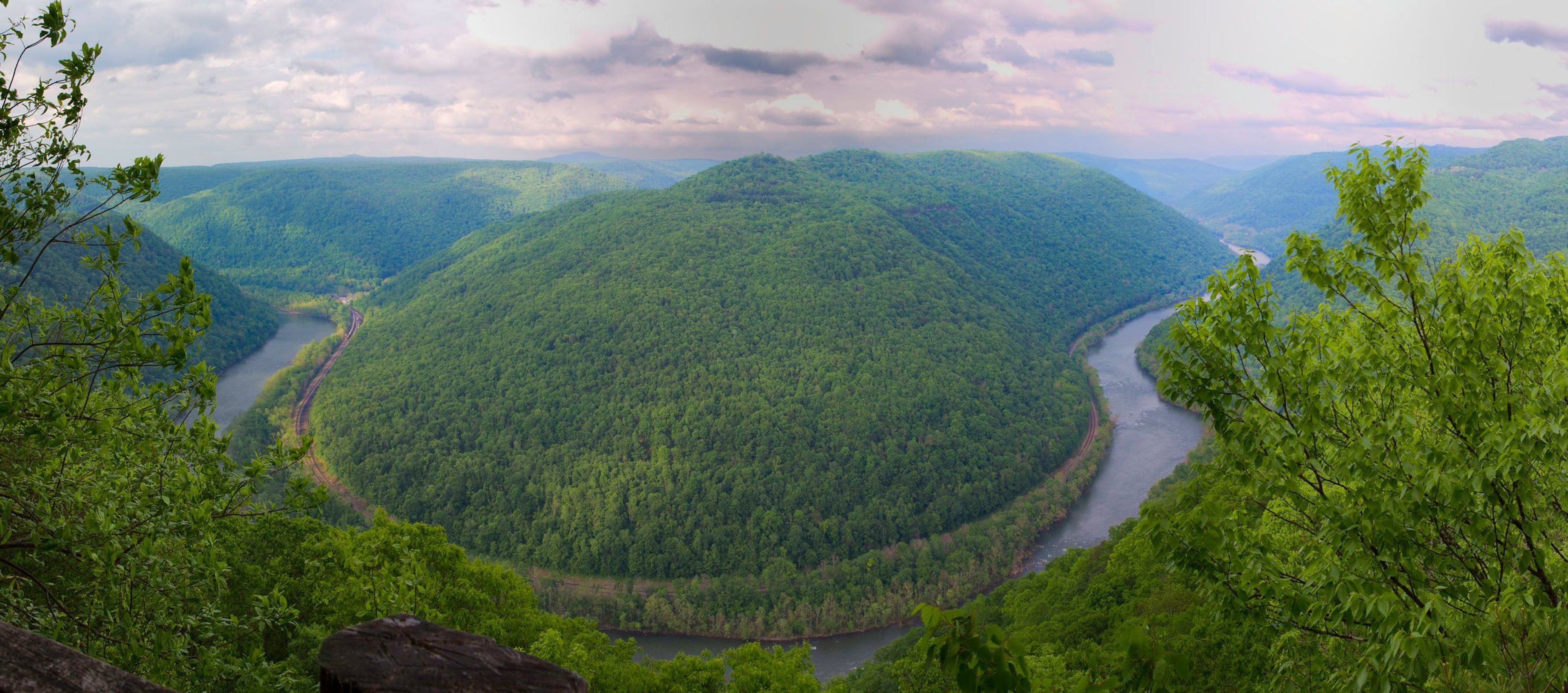 The Horseshoe Bend in the New River from Grandview