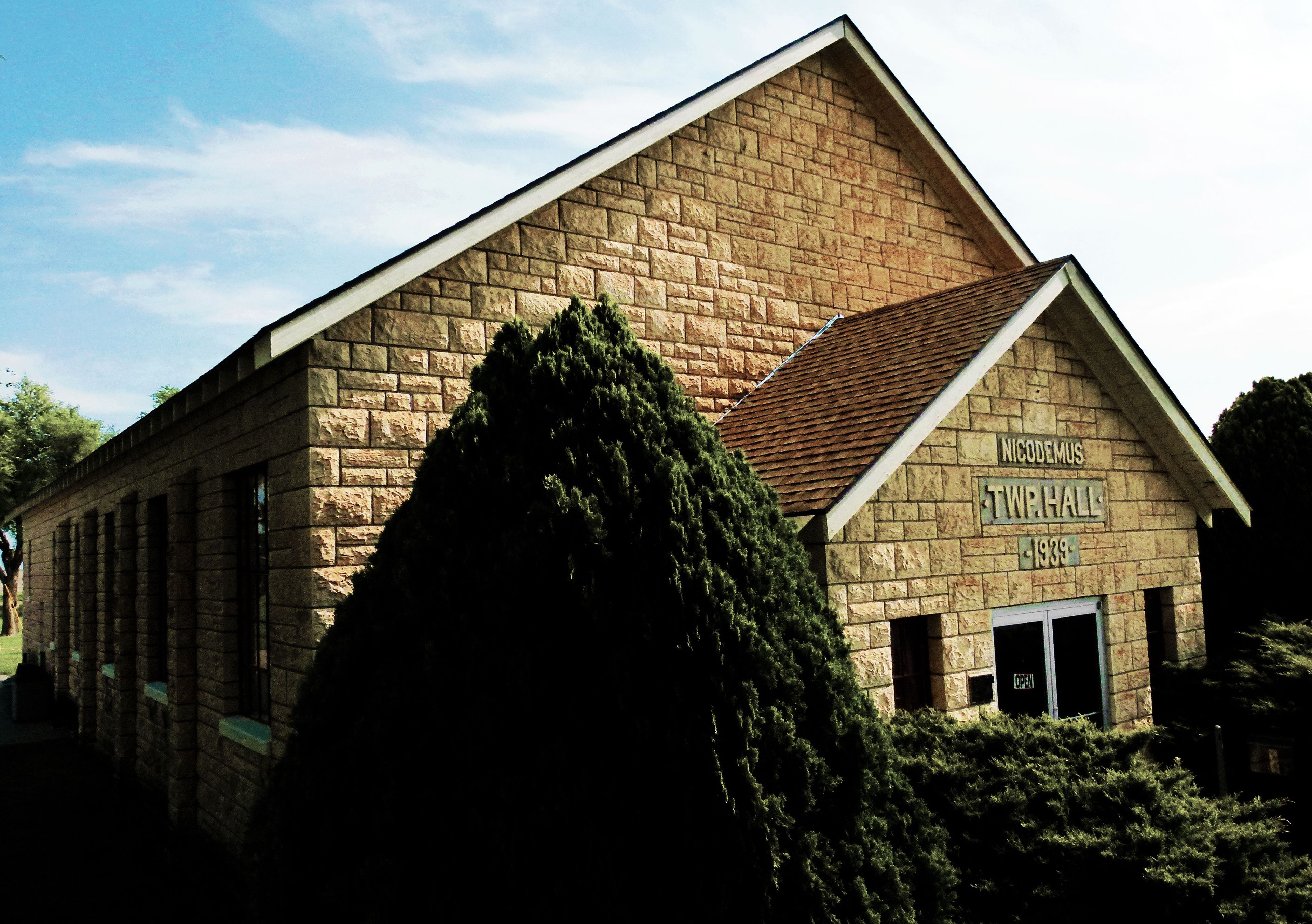 The Township Hall on a beautiful Spring day.