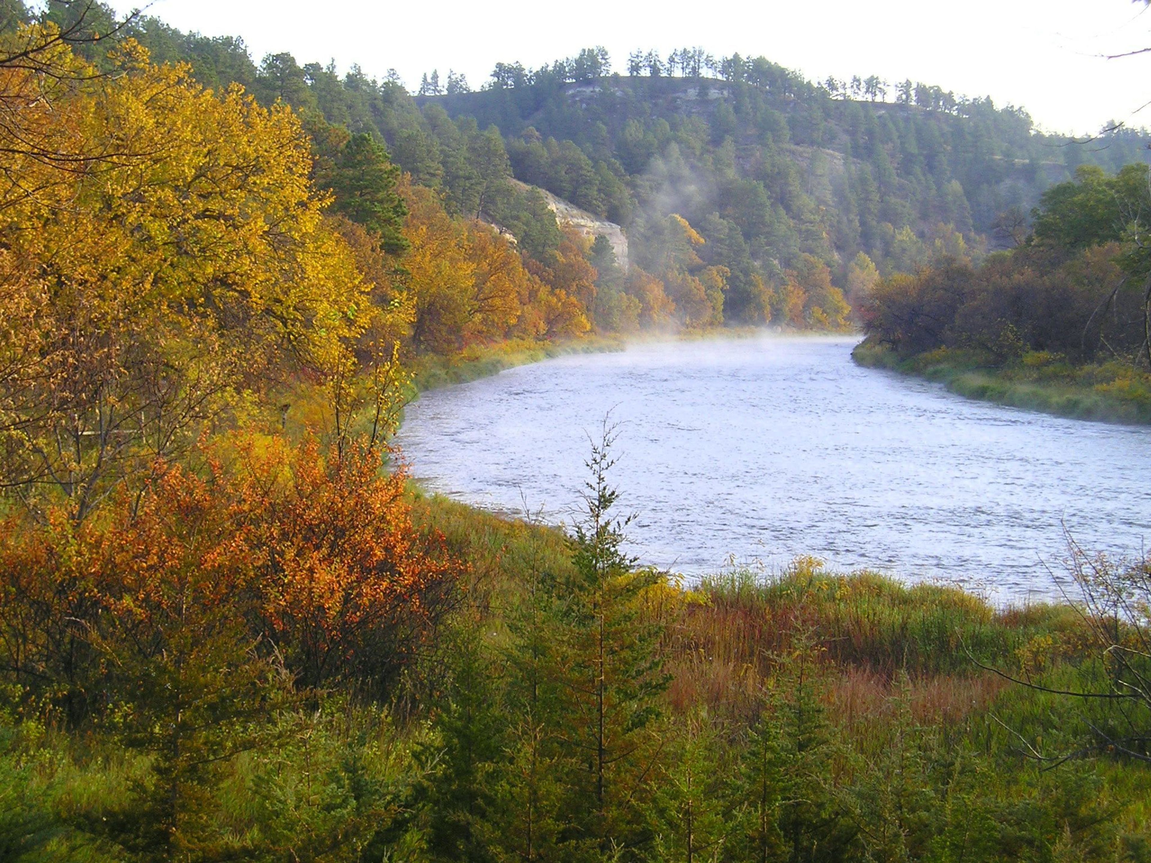 Autumn is a perfect time to enjoy the beauty of the Niobrara National Scenic River, from the river or the banks.