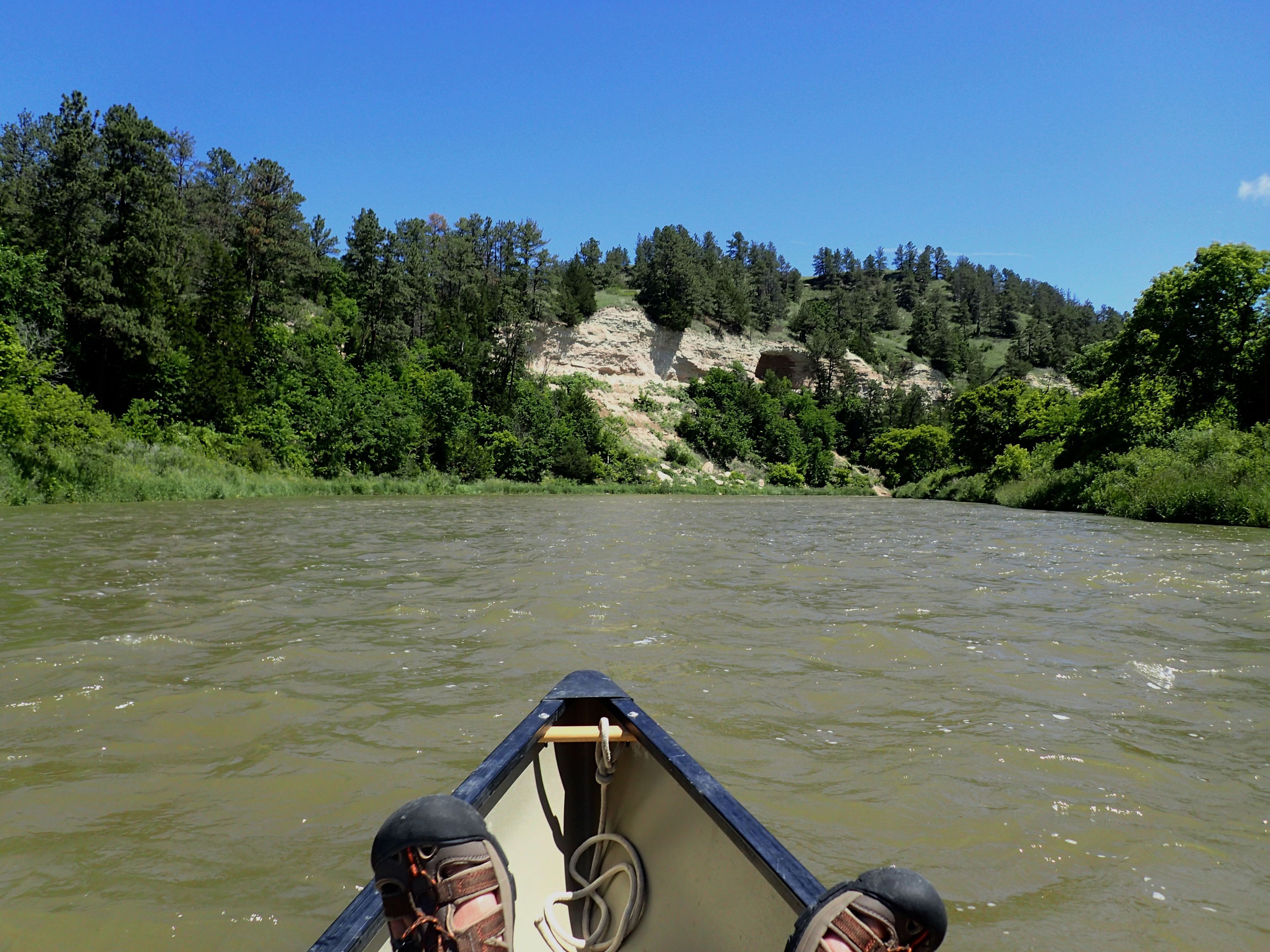 Much of the Niobrara National Scenic River is easy paddling, suitable for novice canoers.