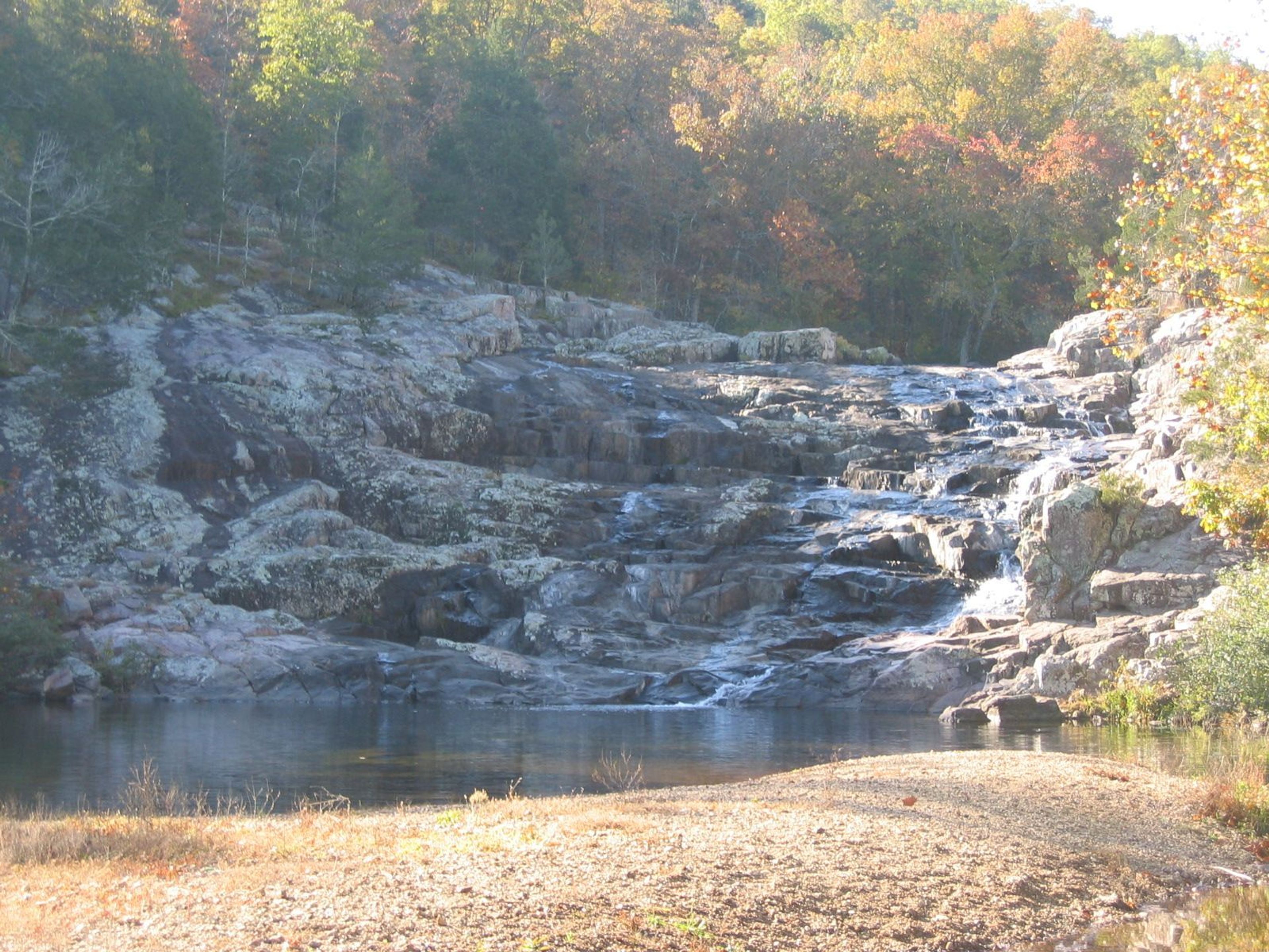 Rocky Falls is a popular picnic area and swimming hole located near the center of Ozark National Scenic Riverways.