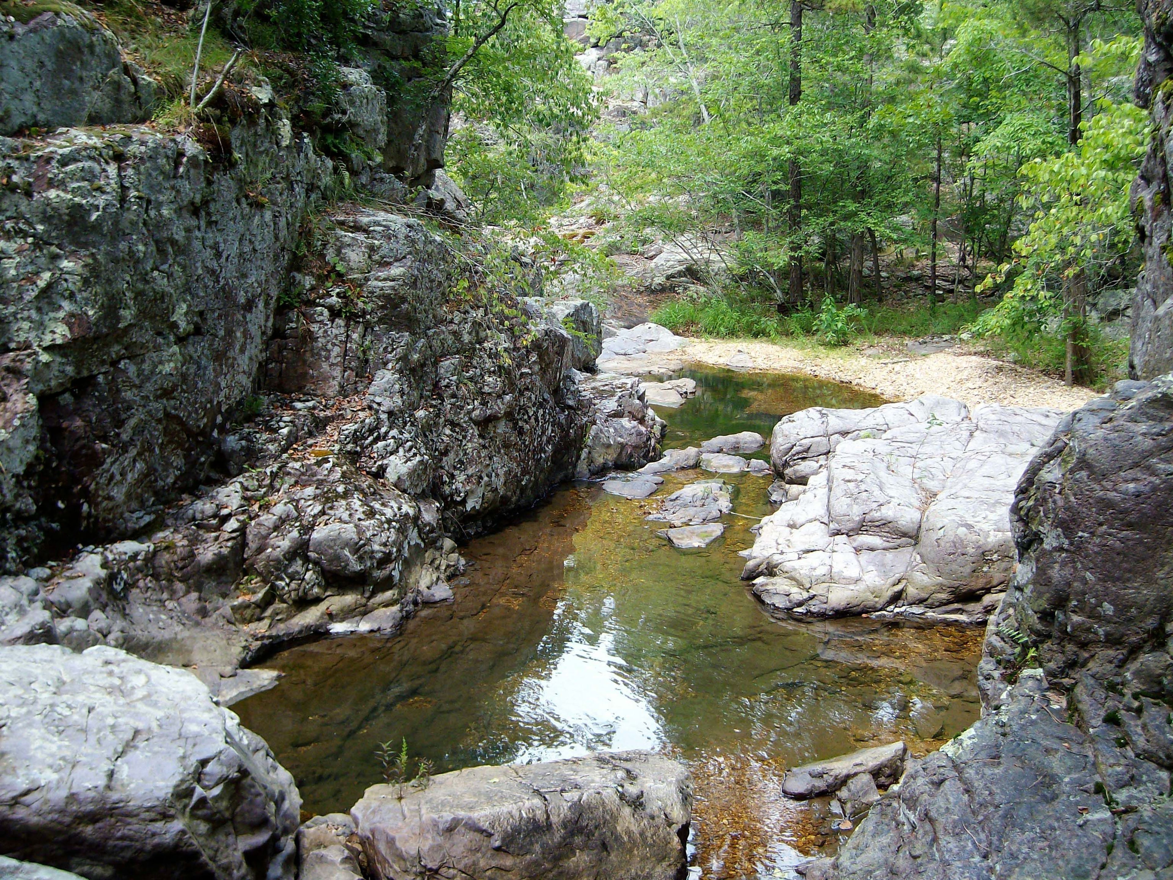 Prairie Hollow Gorge is located near the Two Rivers junction, off State Route V.