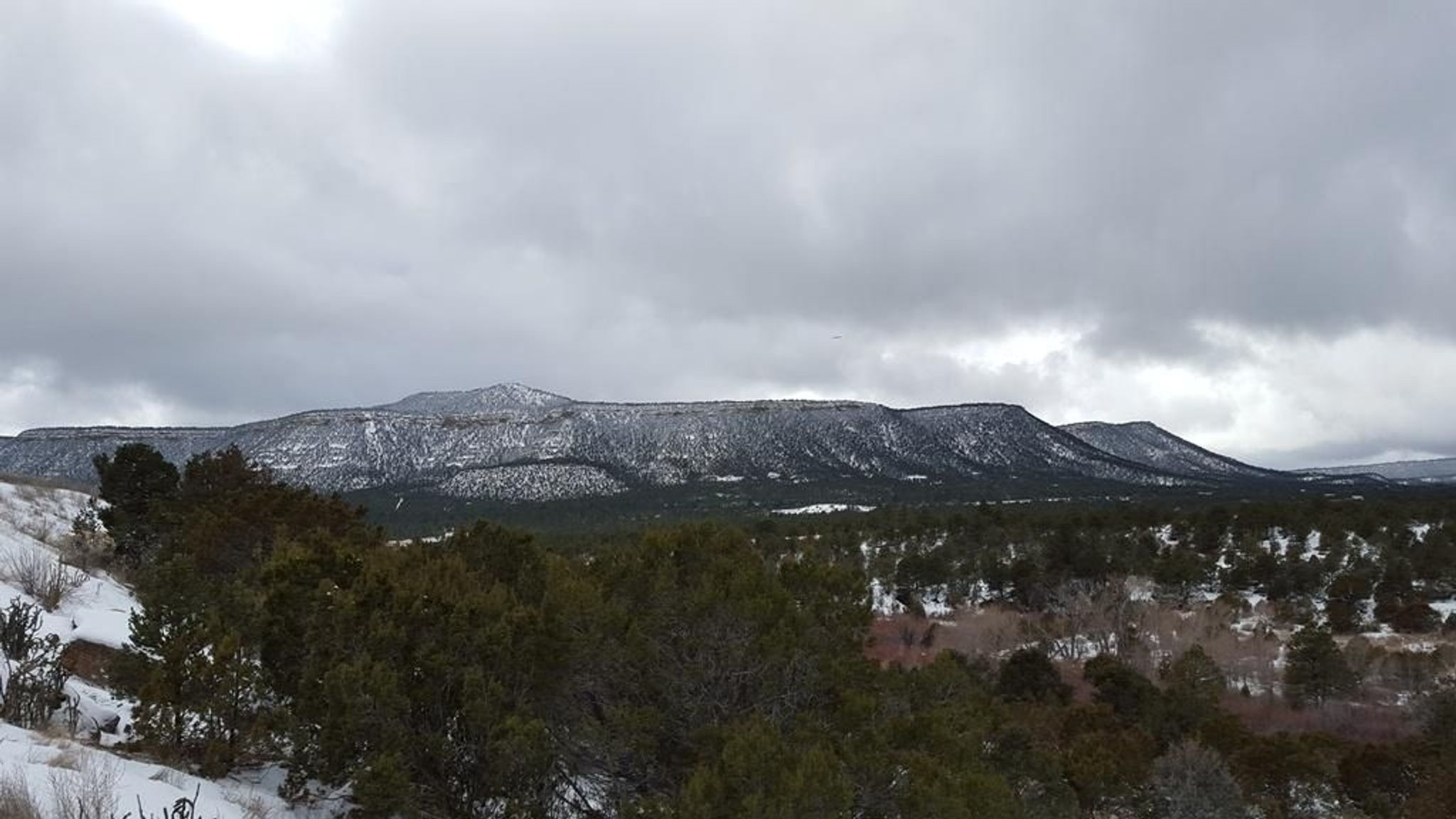 Winter at Pecos can have snow blanketing the pass and local area.