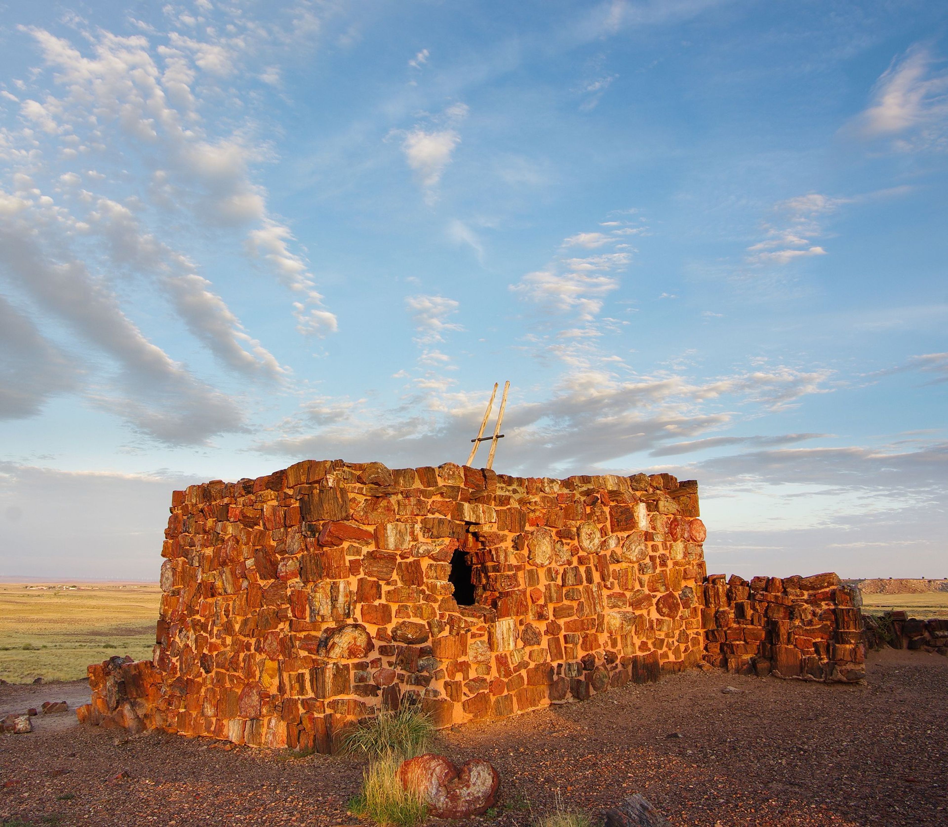 Agate House was built over 900 years ago out of pieces of petrified wood