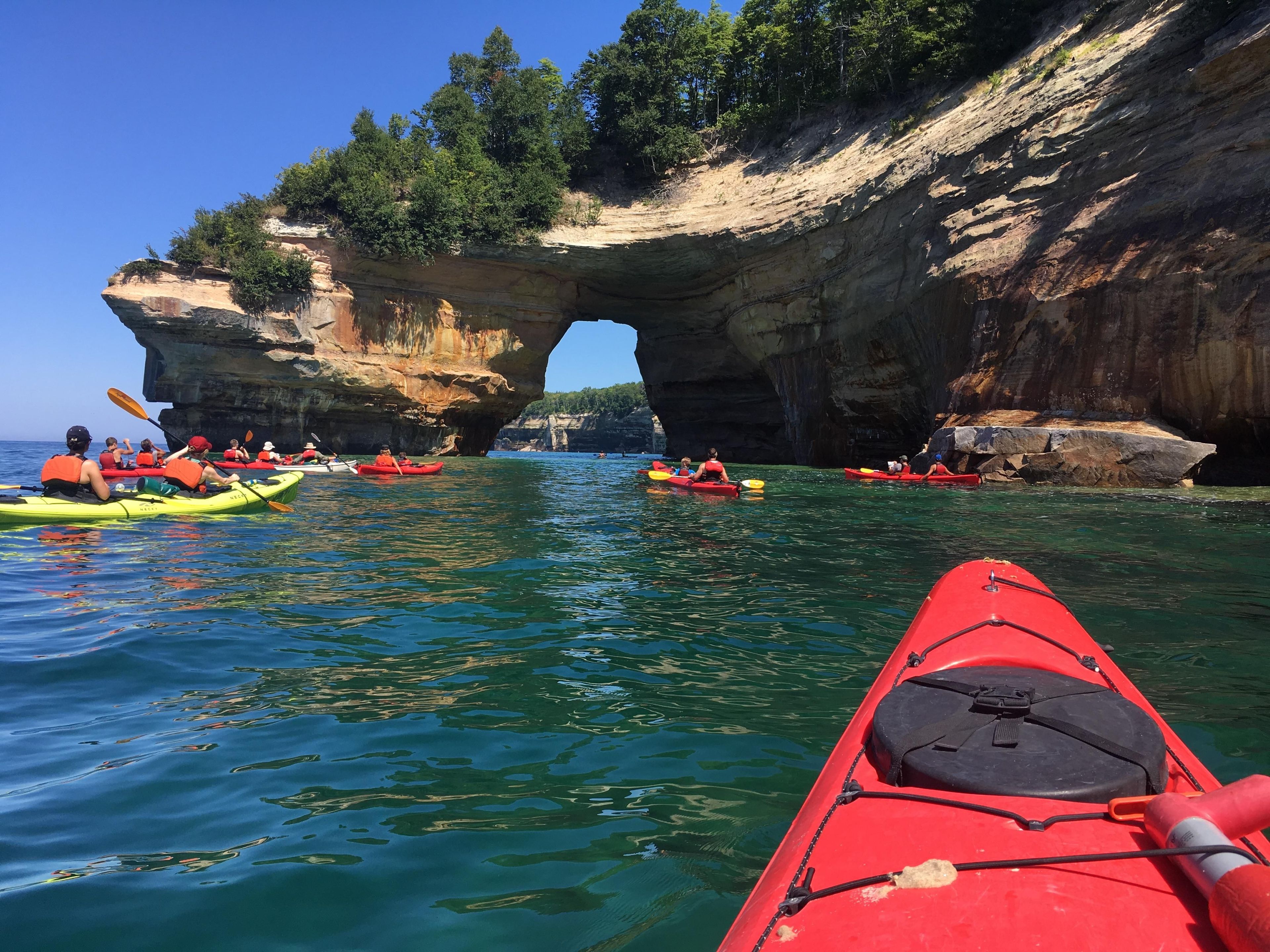 Kayakers near Lovers Leap