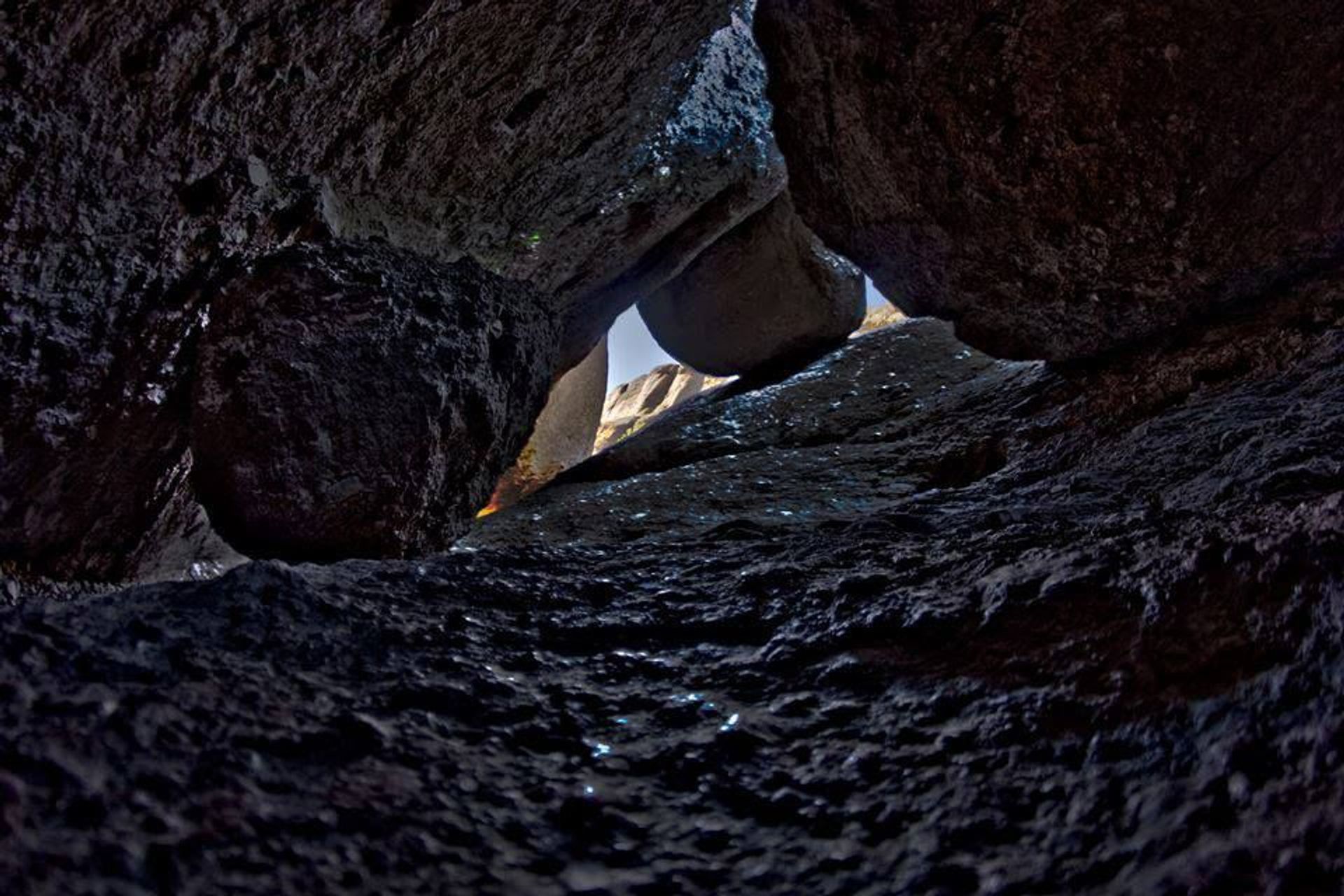 Balconies Cliffs as seen from the inside of the Balconies Caves