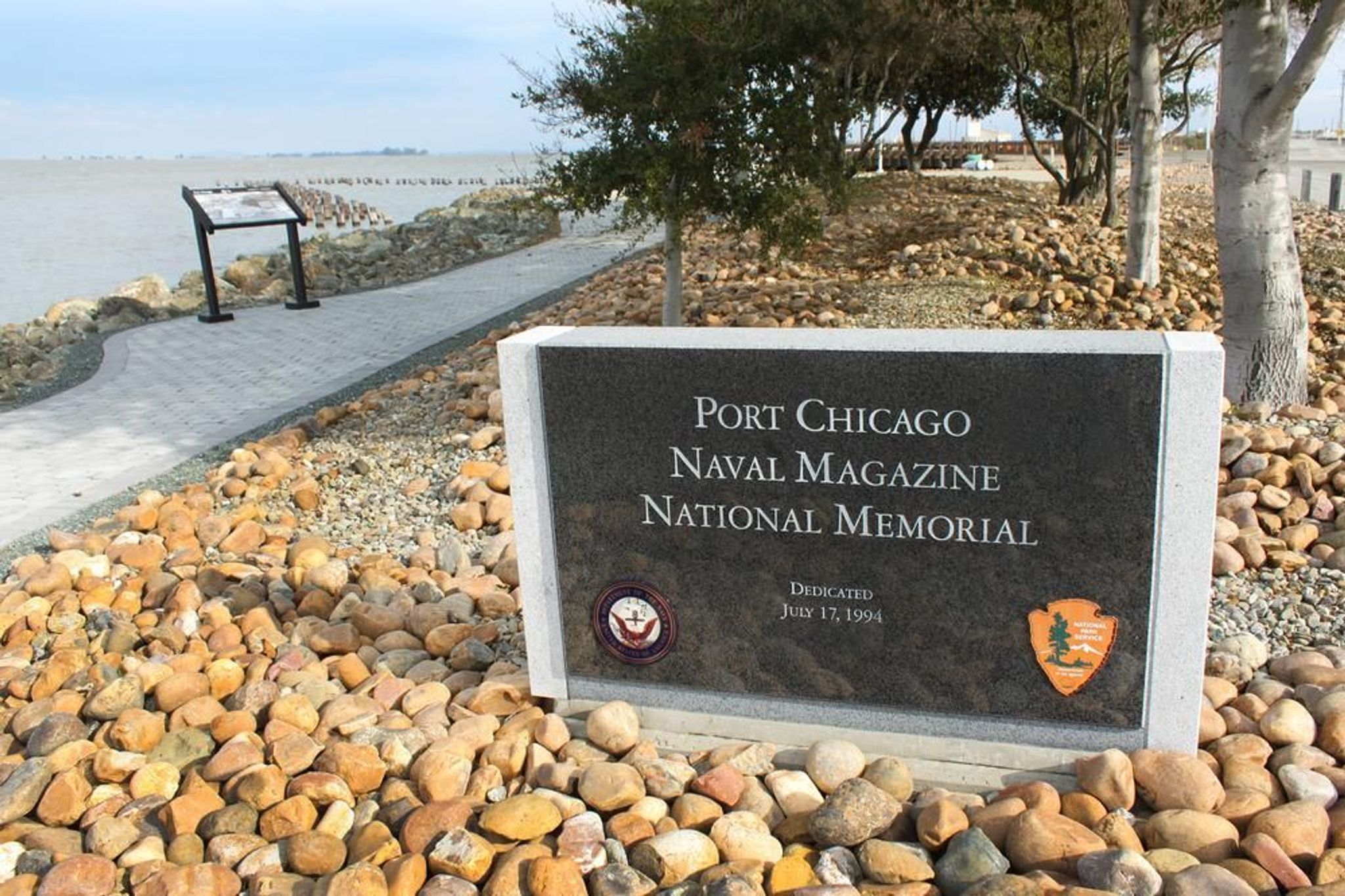 Park sign at the memorial.