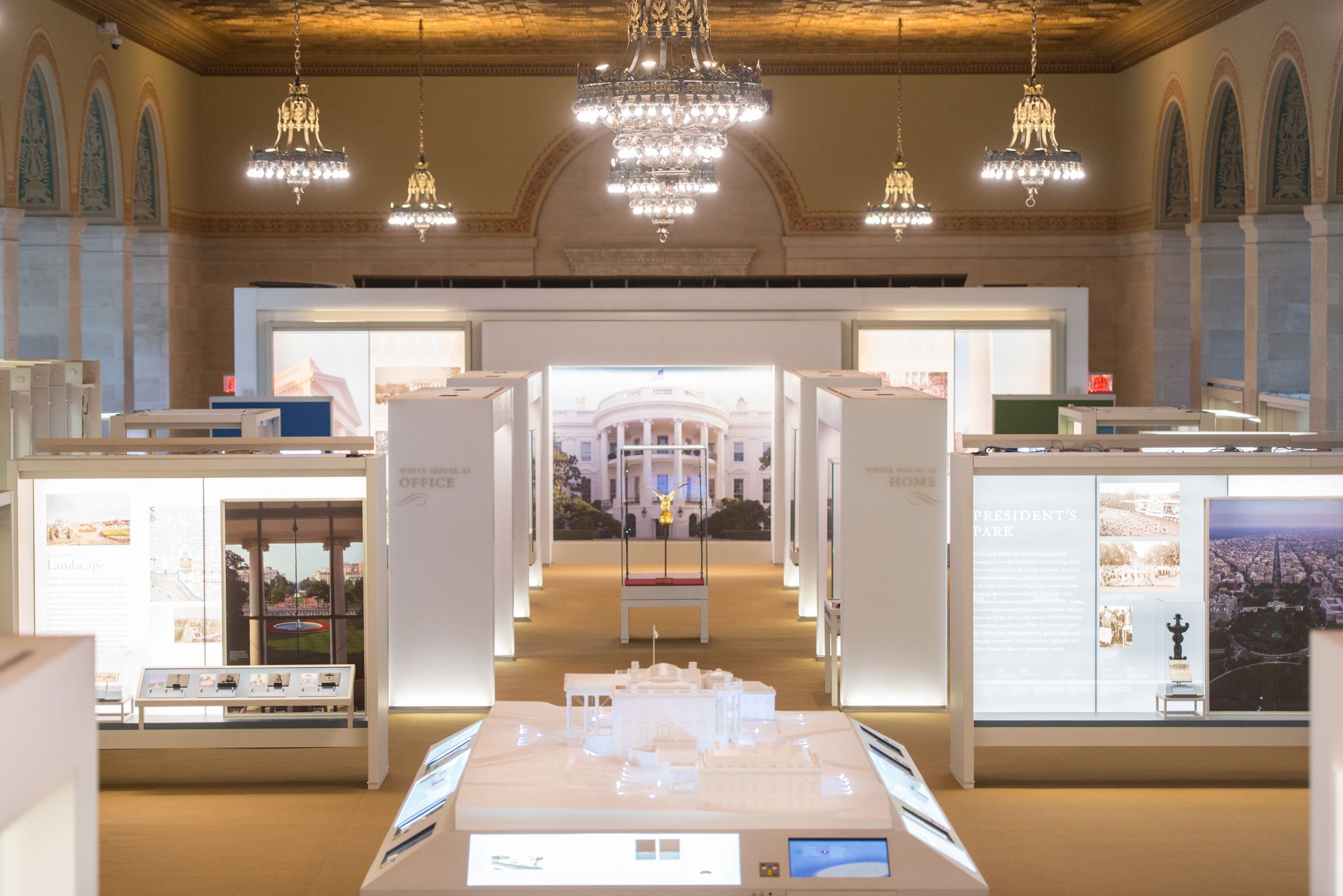 You can take a virtual tour inside the White House as well as view items on display from the White House collection in the visitor center.