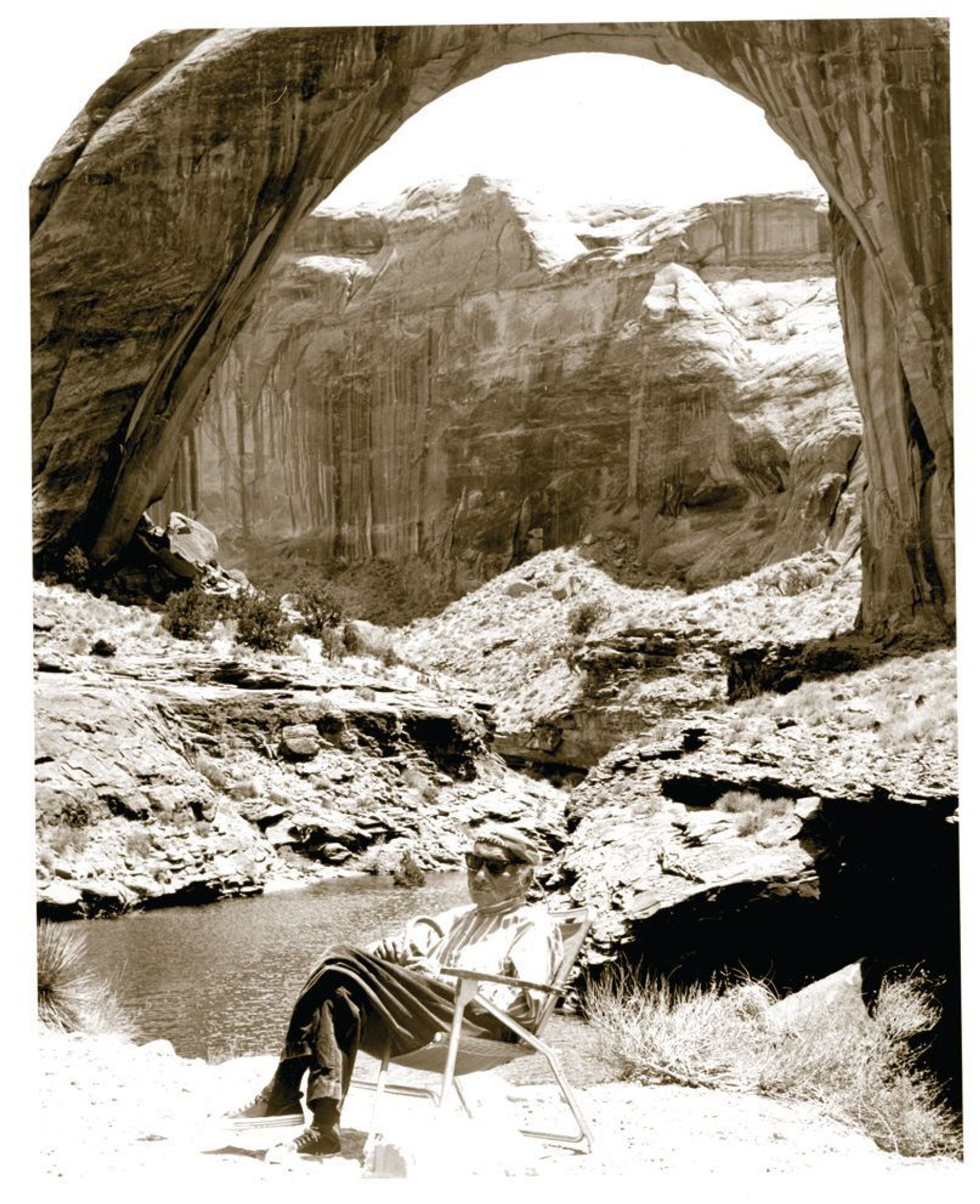 In 1974, Ute Mountain Ute Jim Mike, one of the  guides who led the original expedition to Rainbow Bridge, returned to see how he had led the way for many more visitors.