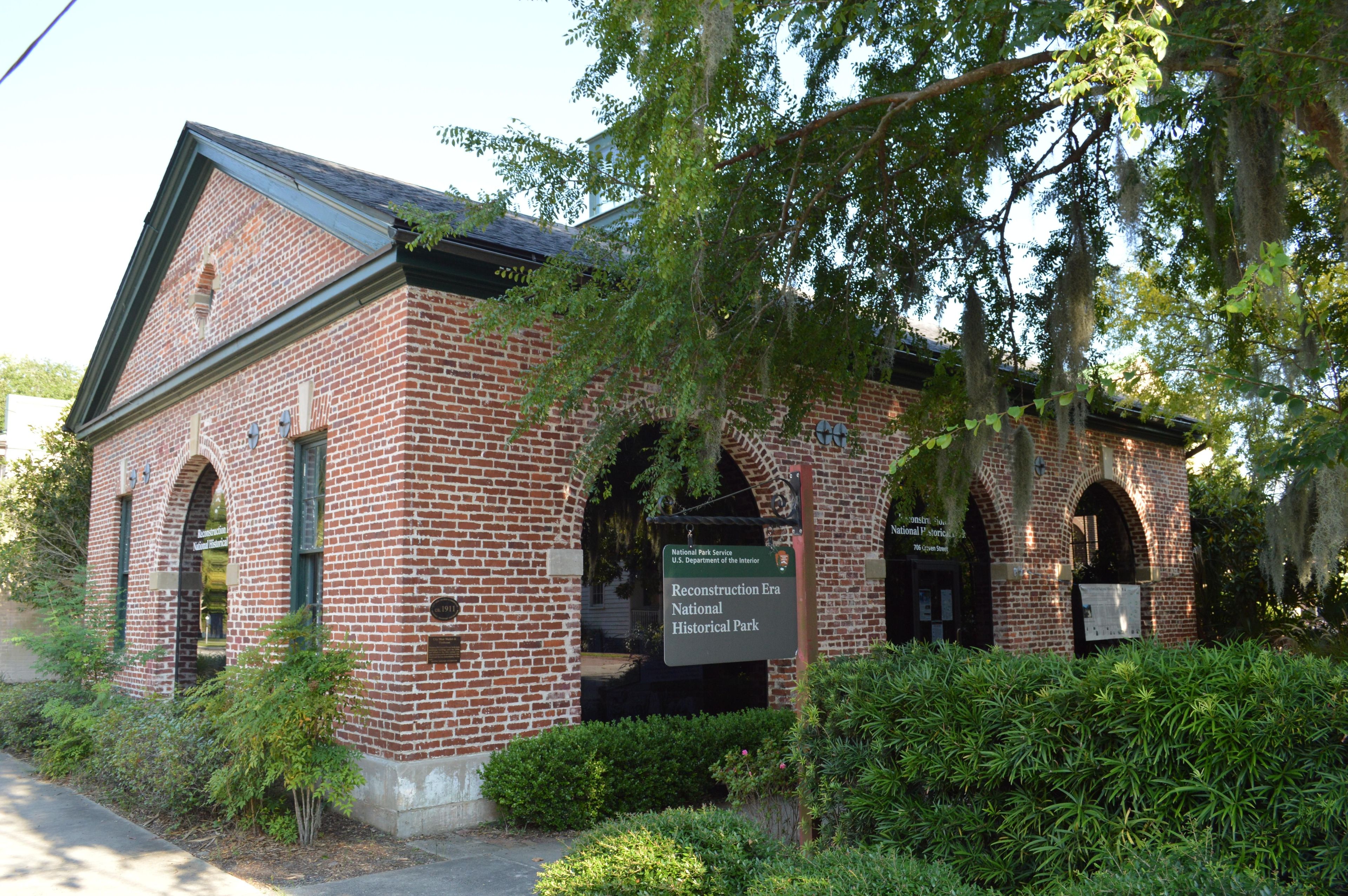 The Old Beaufort Firehouse, located in downtown Beaufort, serves as the park headquarters and visitor center