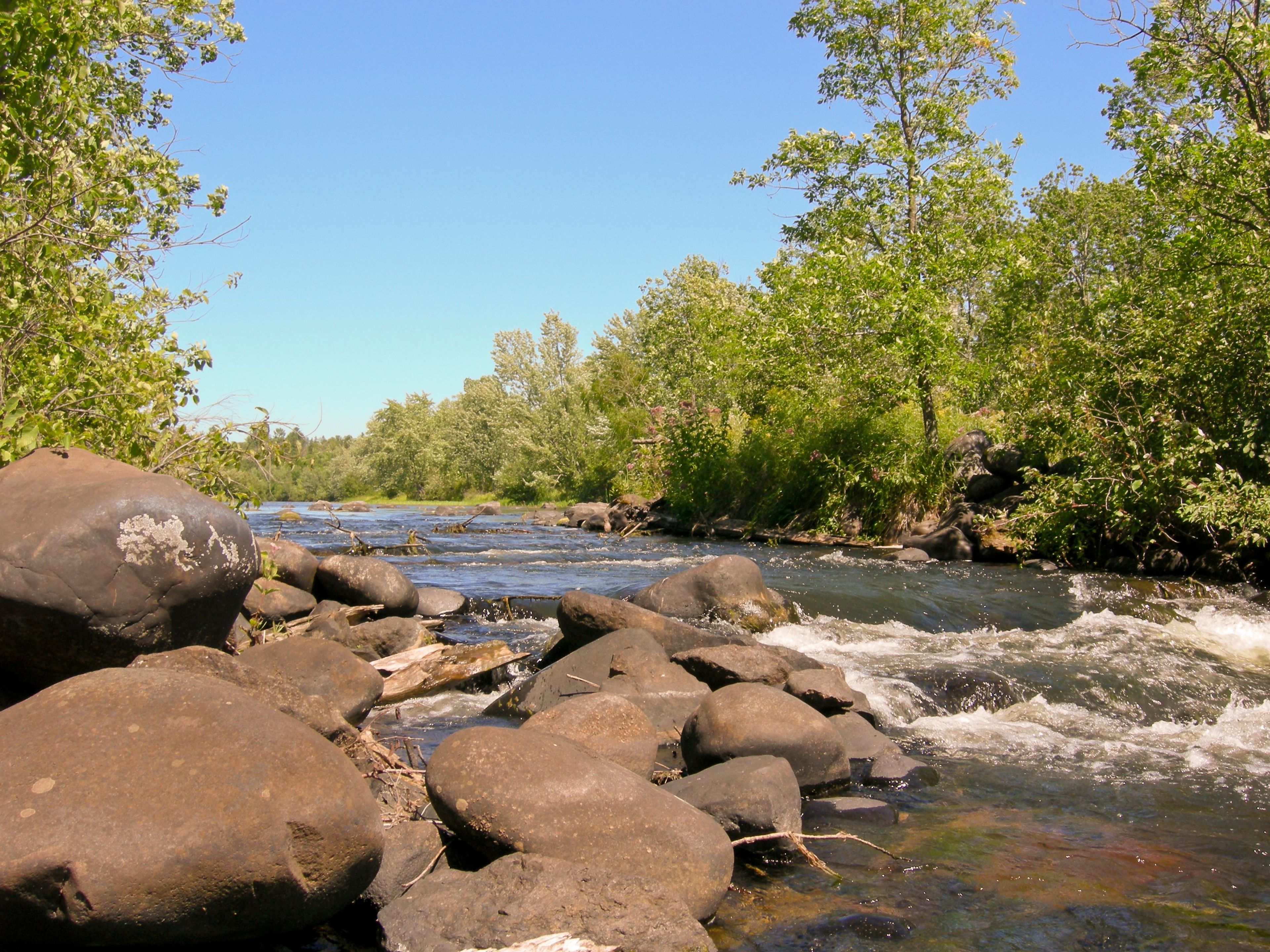 There are opportunities to paddle stretches of fast and slow water on the Riverway.