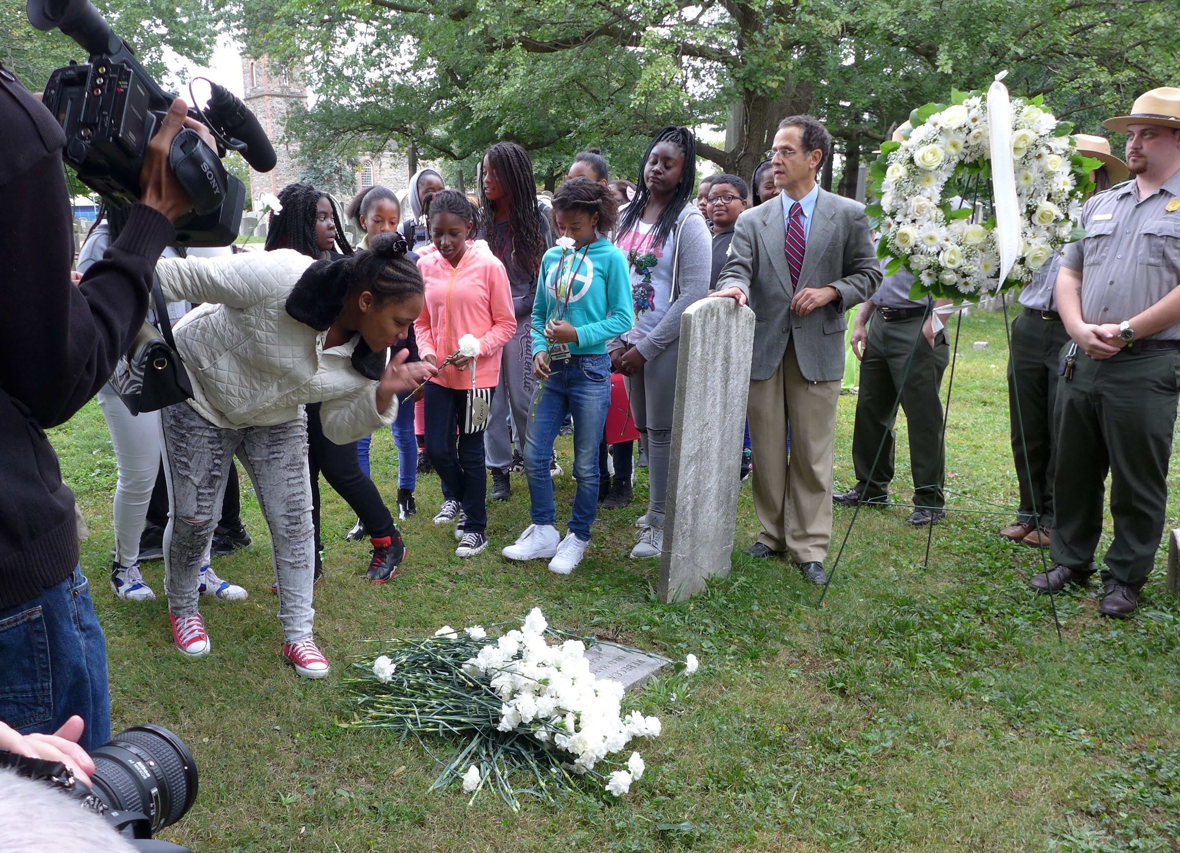 A former enslaved person, Rebecca Turner attended the church and is buried in the cemetery. A local elementary school is named after her.