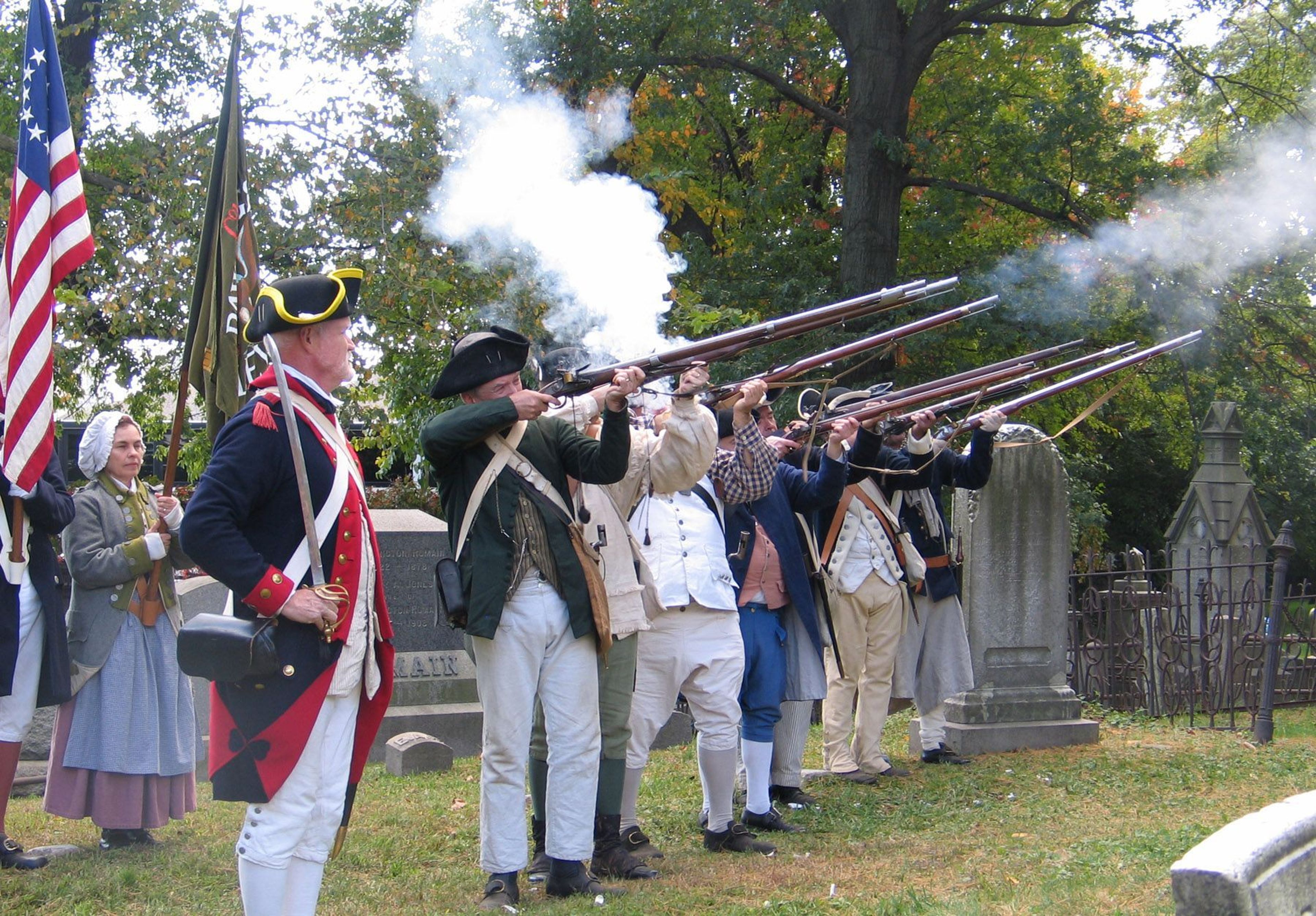 History is a blast, especially when costumed Revolutionary War interpreters visit the site during a special event.