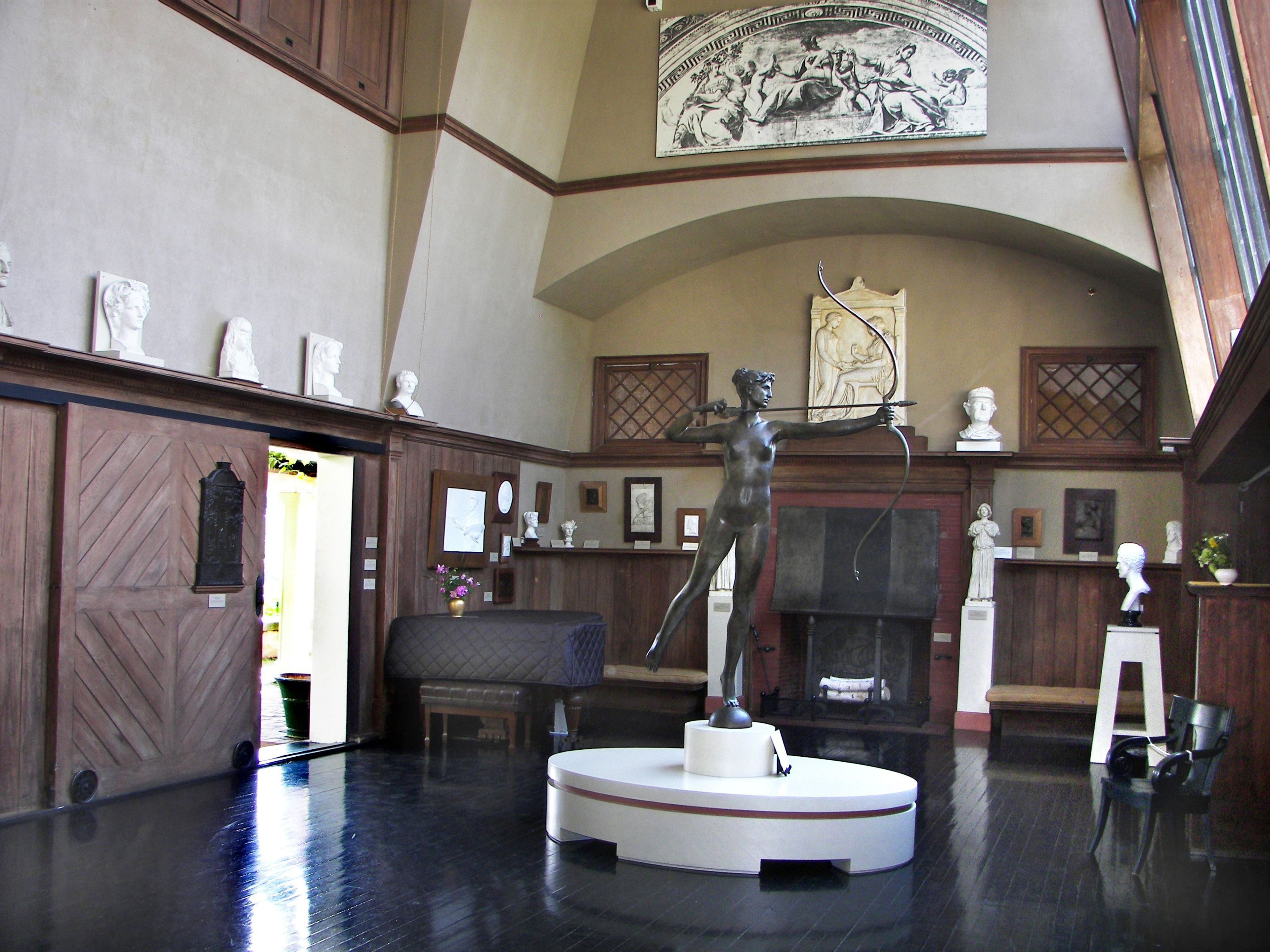 The Little Studio where Augustus Saint-Gaudens worked, exhibits some his well known works.