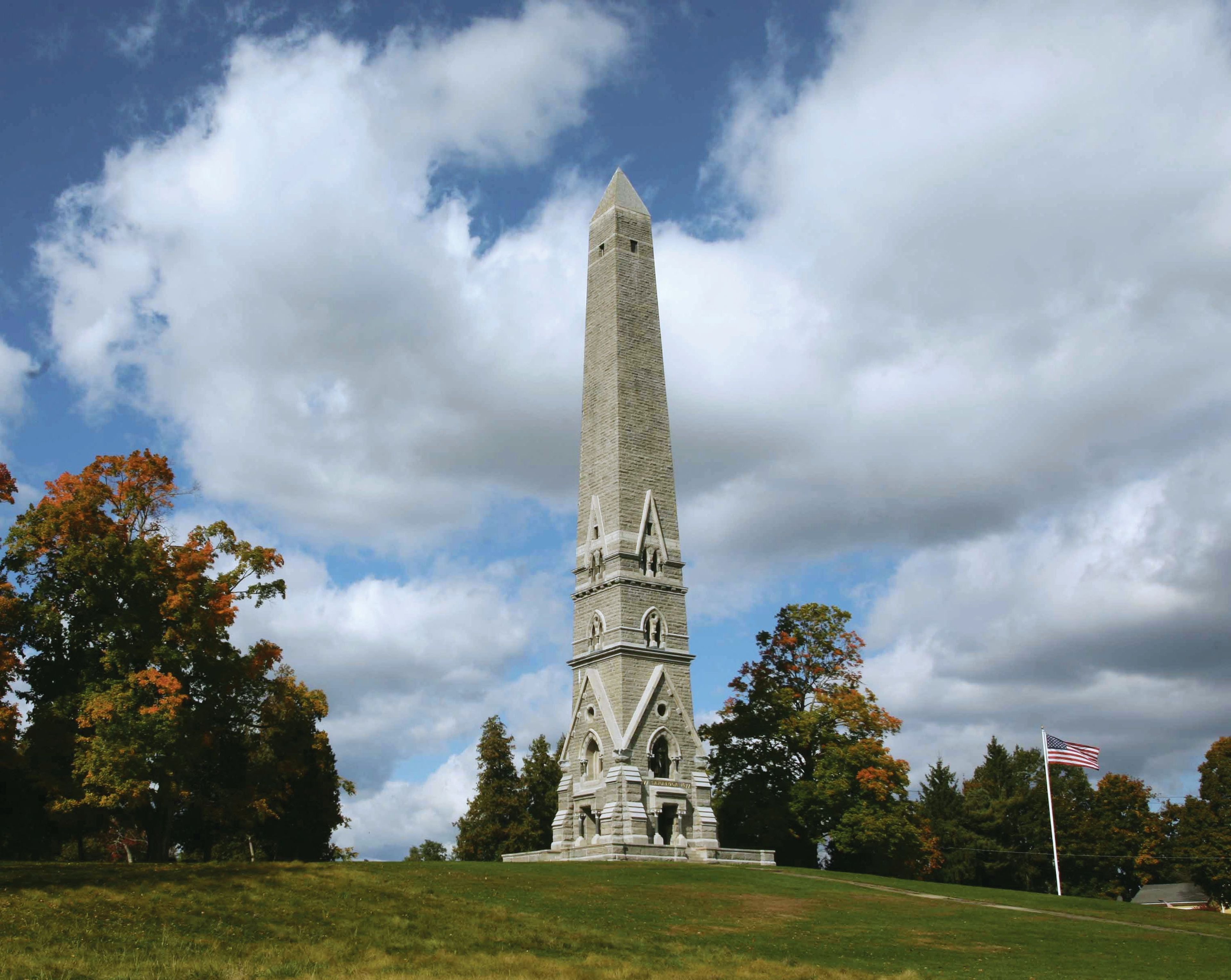 This 19th-century obelisk commemorates America's victory in the Battles of Saratoga.