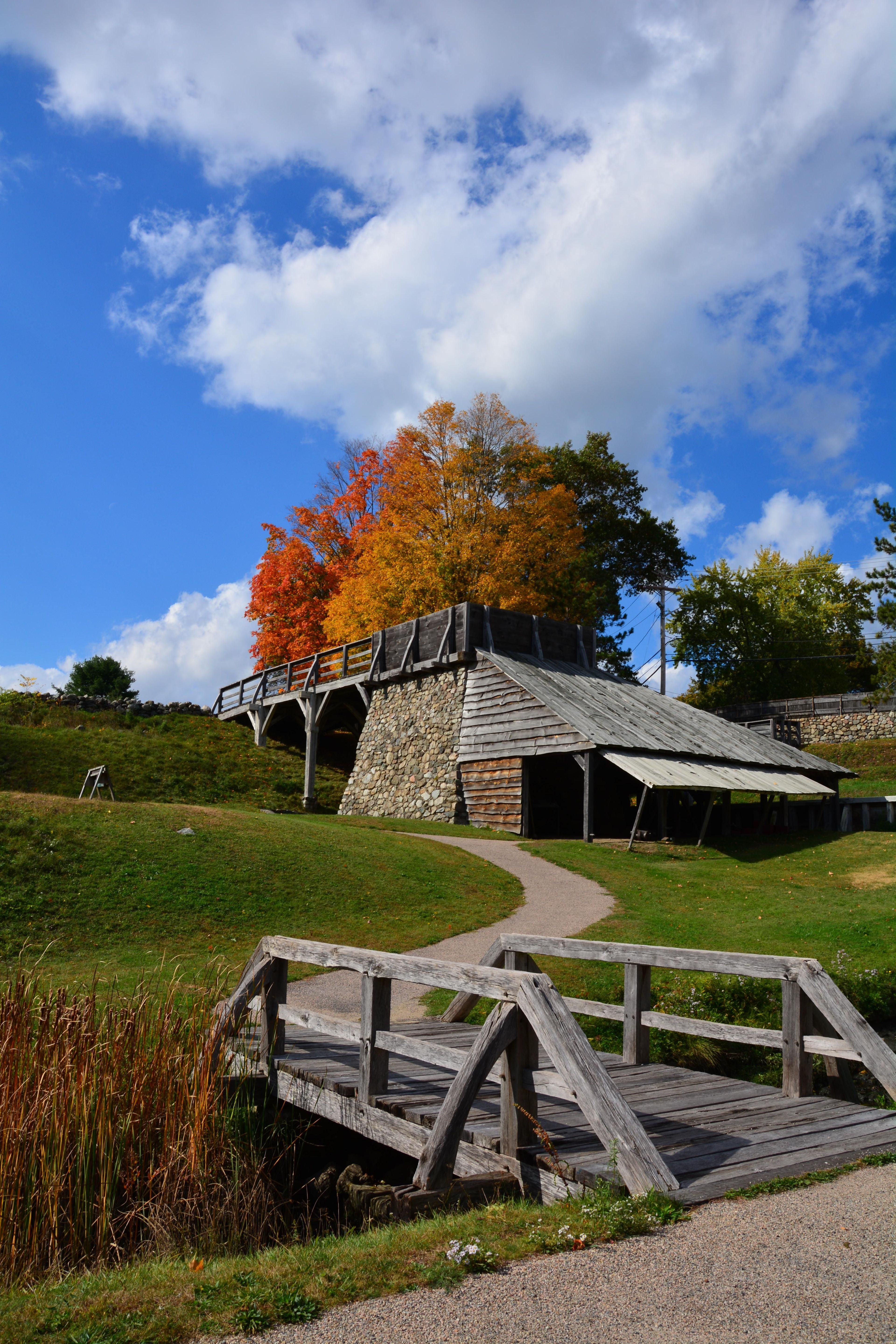 The blast furnace is where bog ore was smelted to create cast iron "pig" bars.