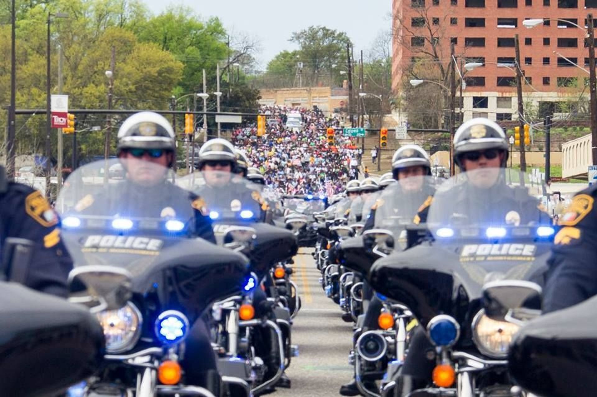 Hundreds March Through The Streets of Montgomery.