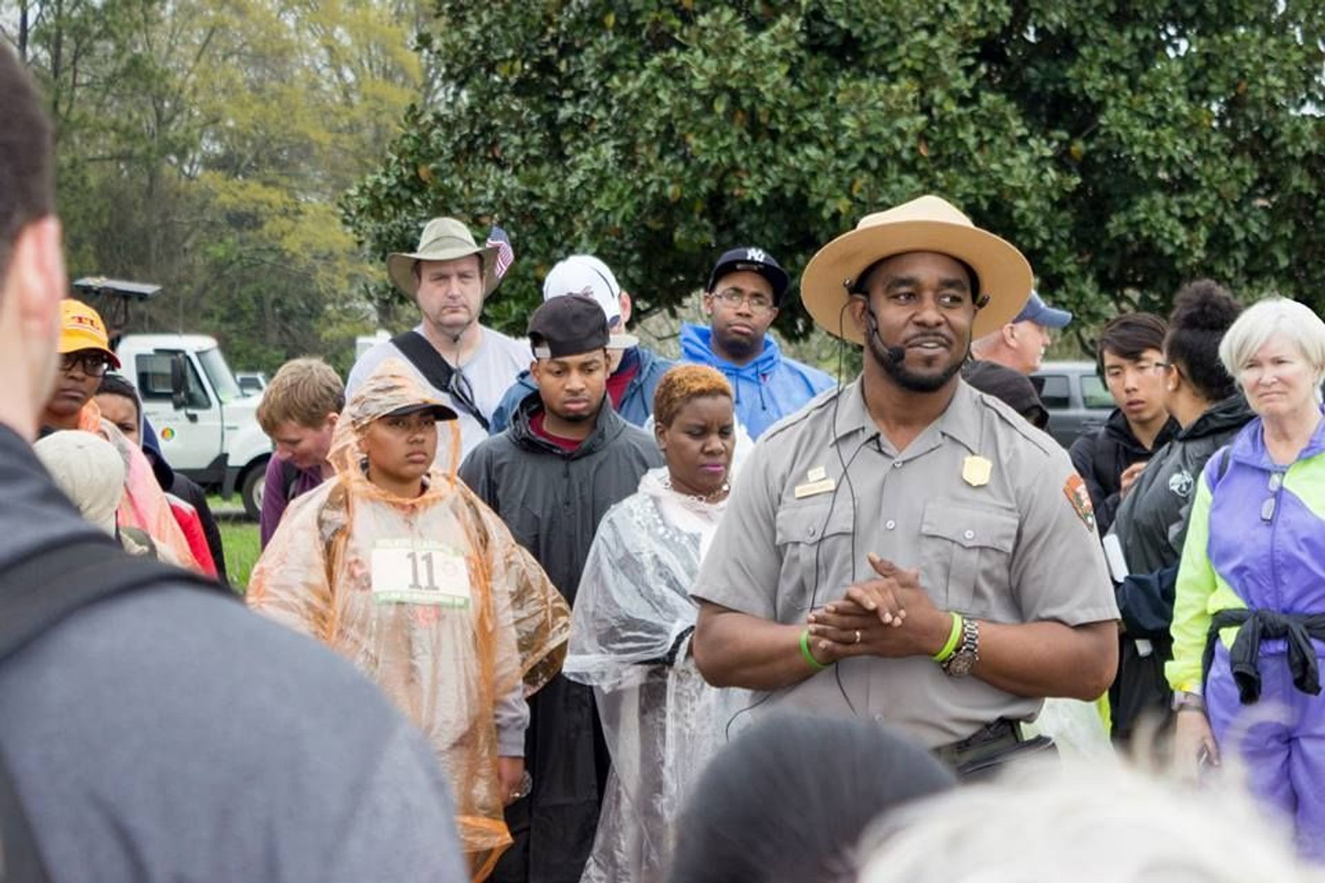 Hundreds of Visitors Pause for An Interpretive Program along Highway 80