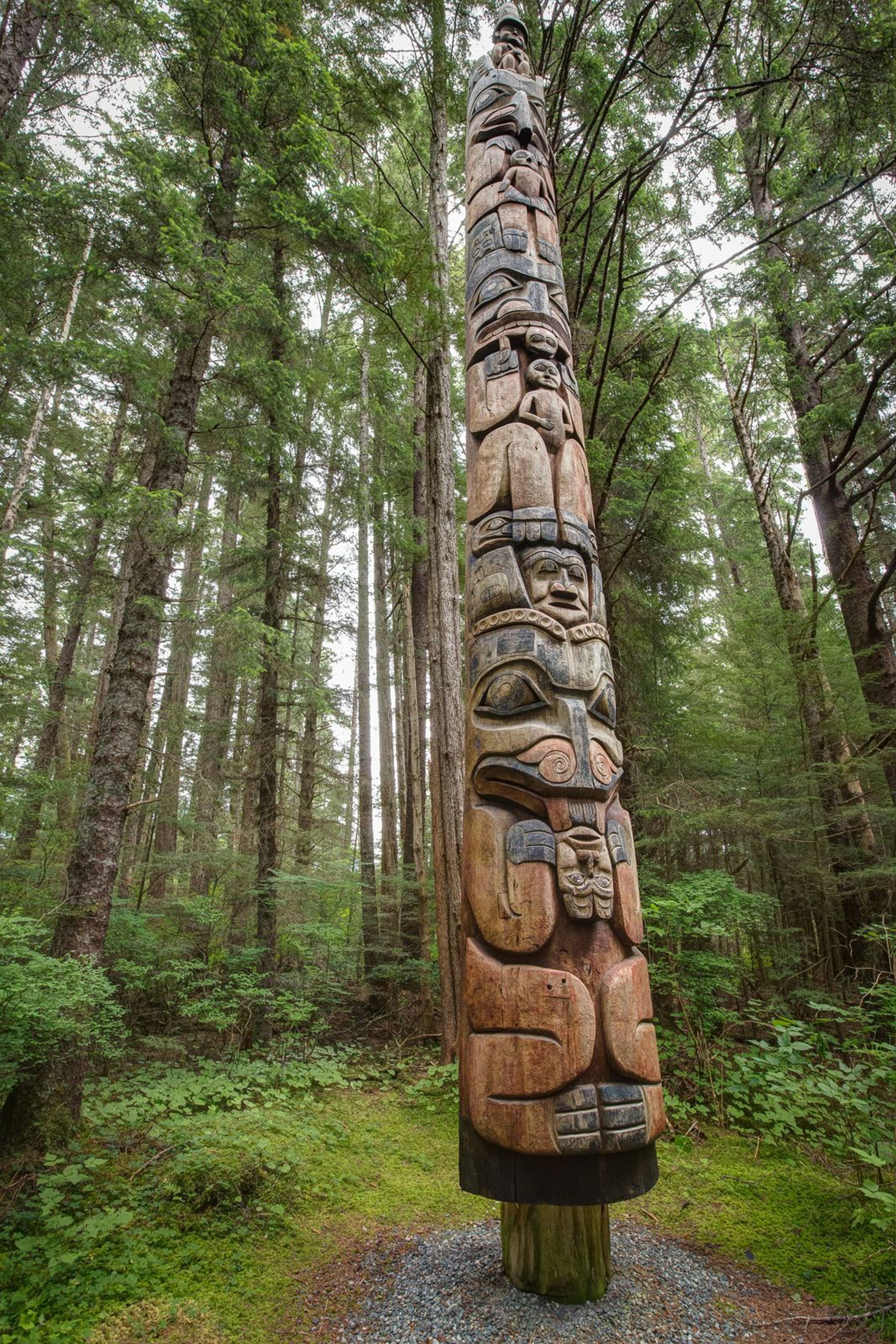 See the Park's 18 Totem Poles with a walk along the Totem Trail.