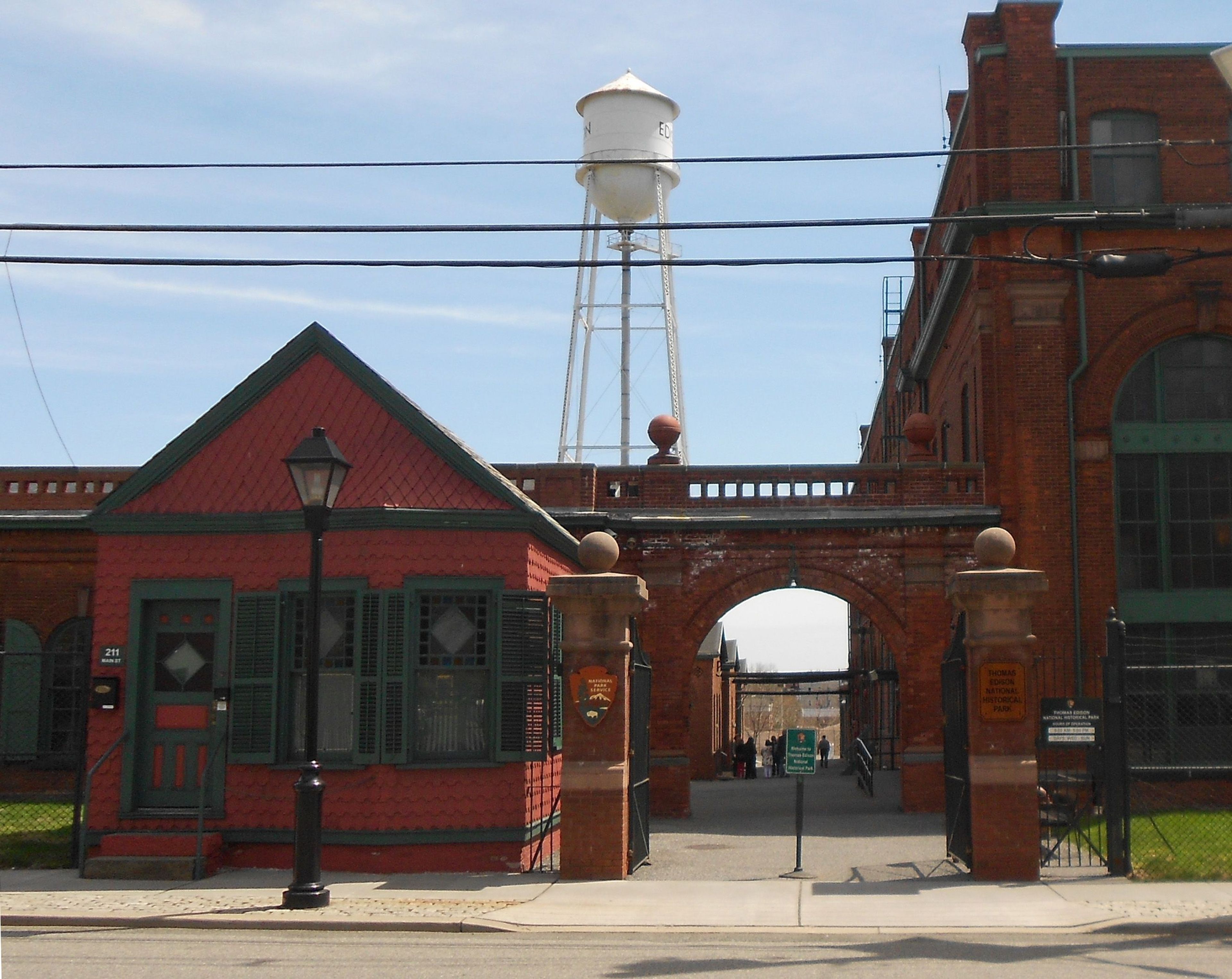 Just as Thomas Edison did every morning, visitors can walk in his footsteps by entering the laboratory complex's iron main gate.