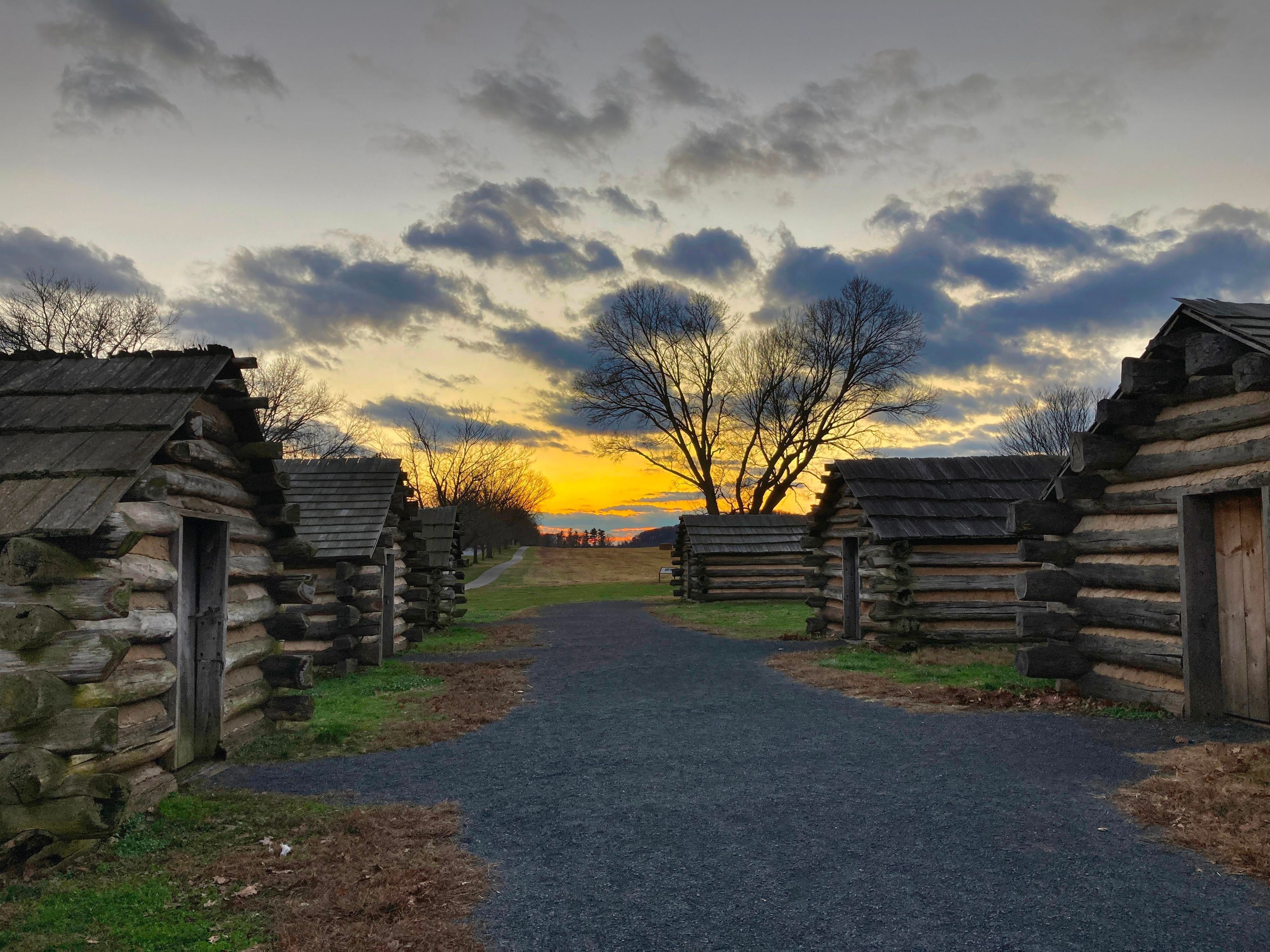 The sun sets at Muhlenberg's Brigade.