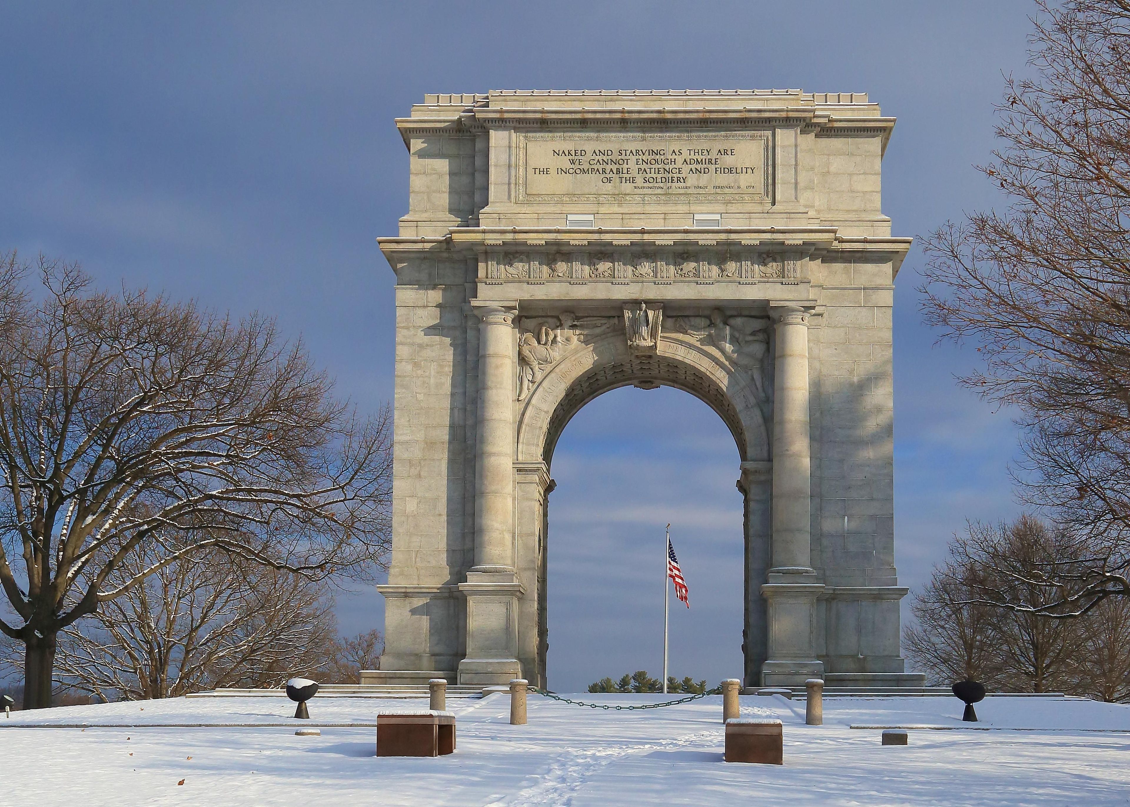 The National Memorial Arch at Valley Forge.