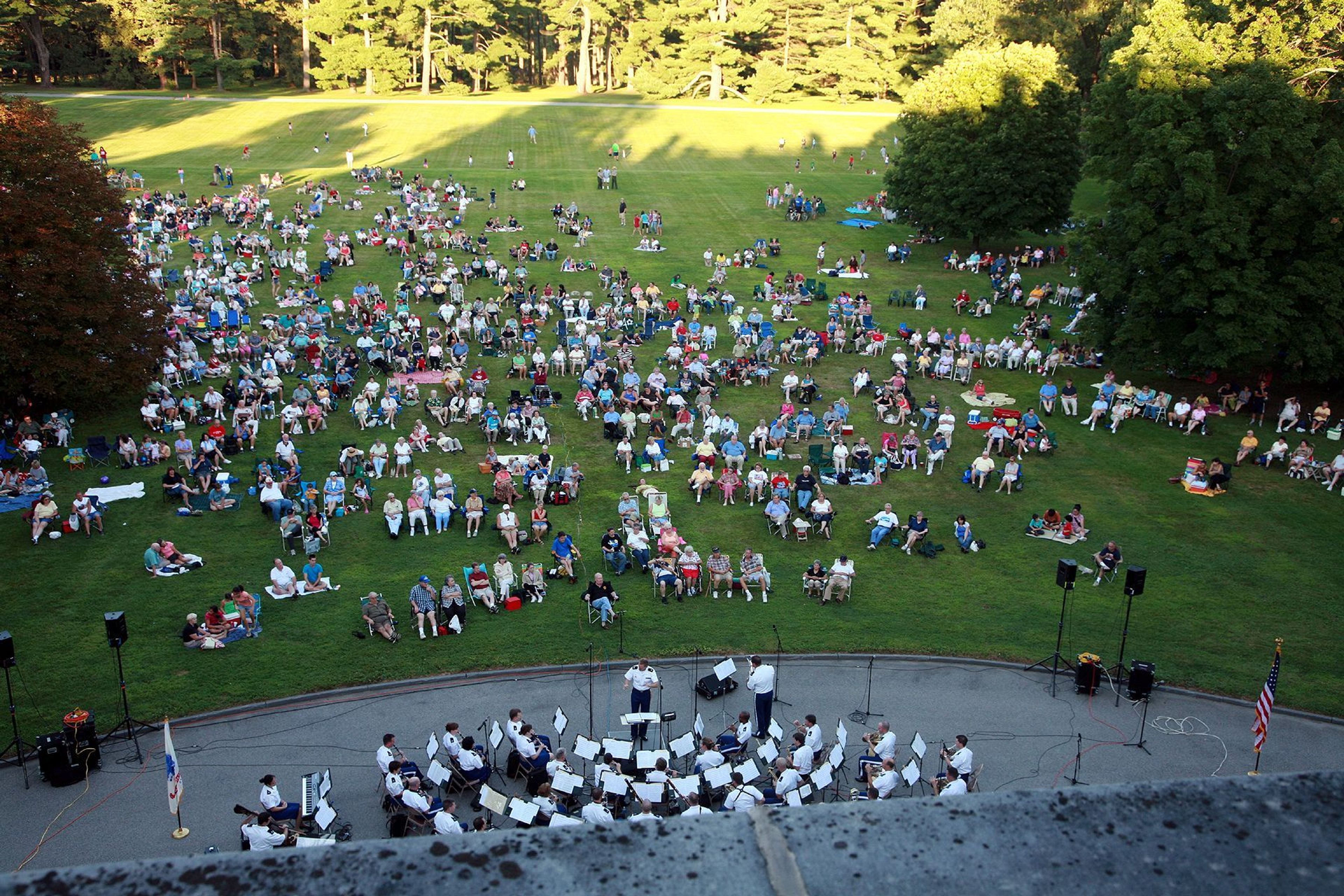 West Point Band performs at Vanderbilt Mansion, part of the Summer Concert Series.