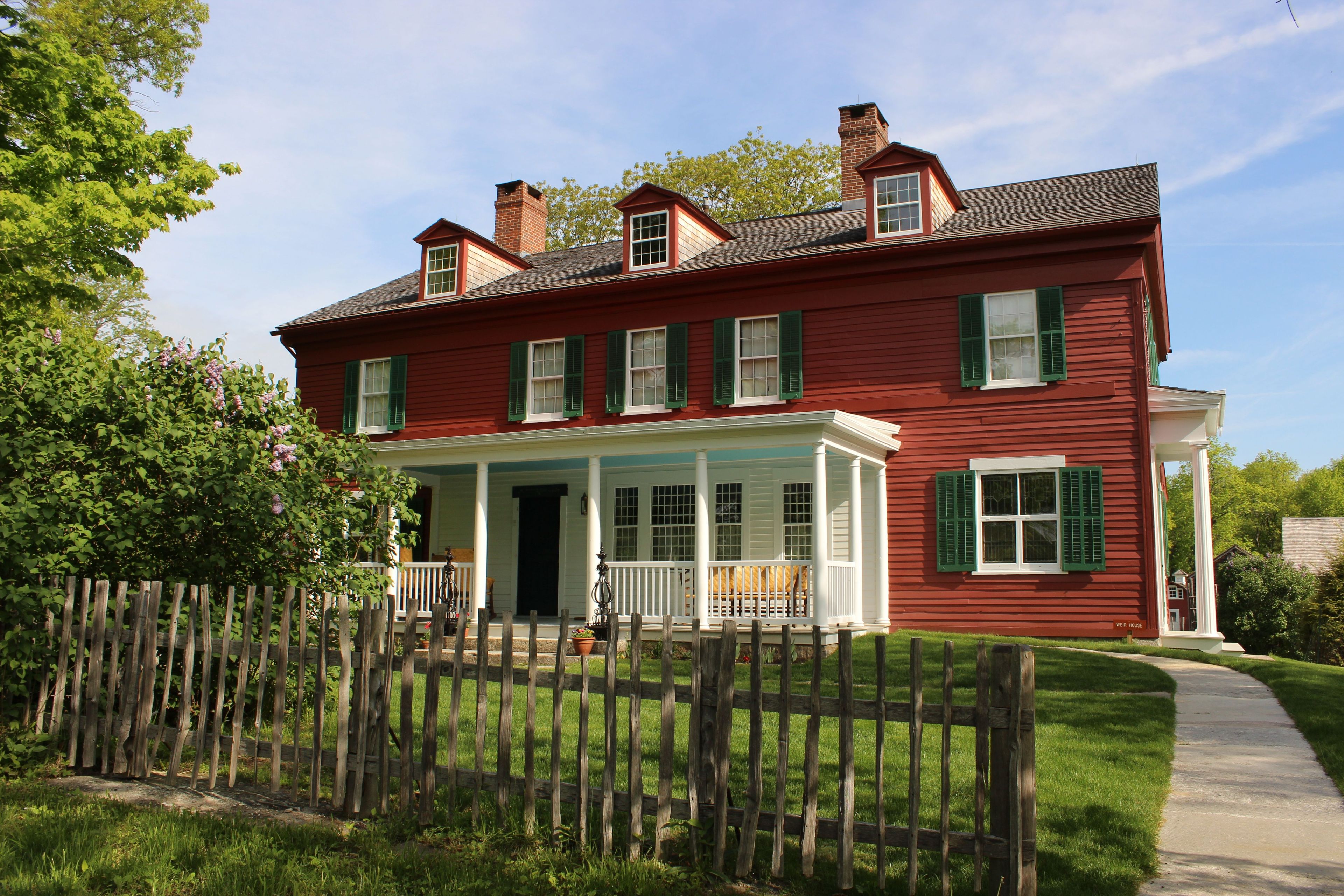 The Weir House was home to three generations of artists, beginning with Impressionist painter Julian Alden Weir in 1882.