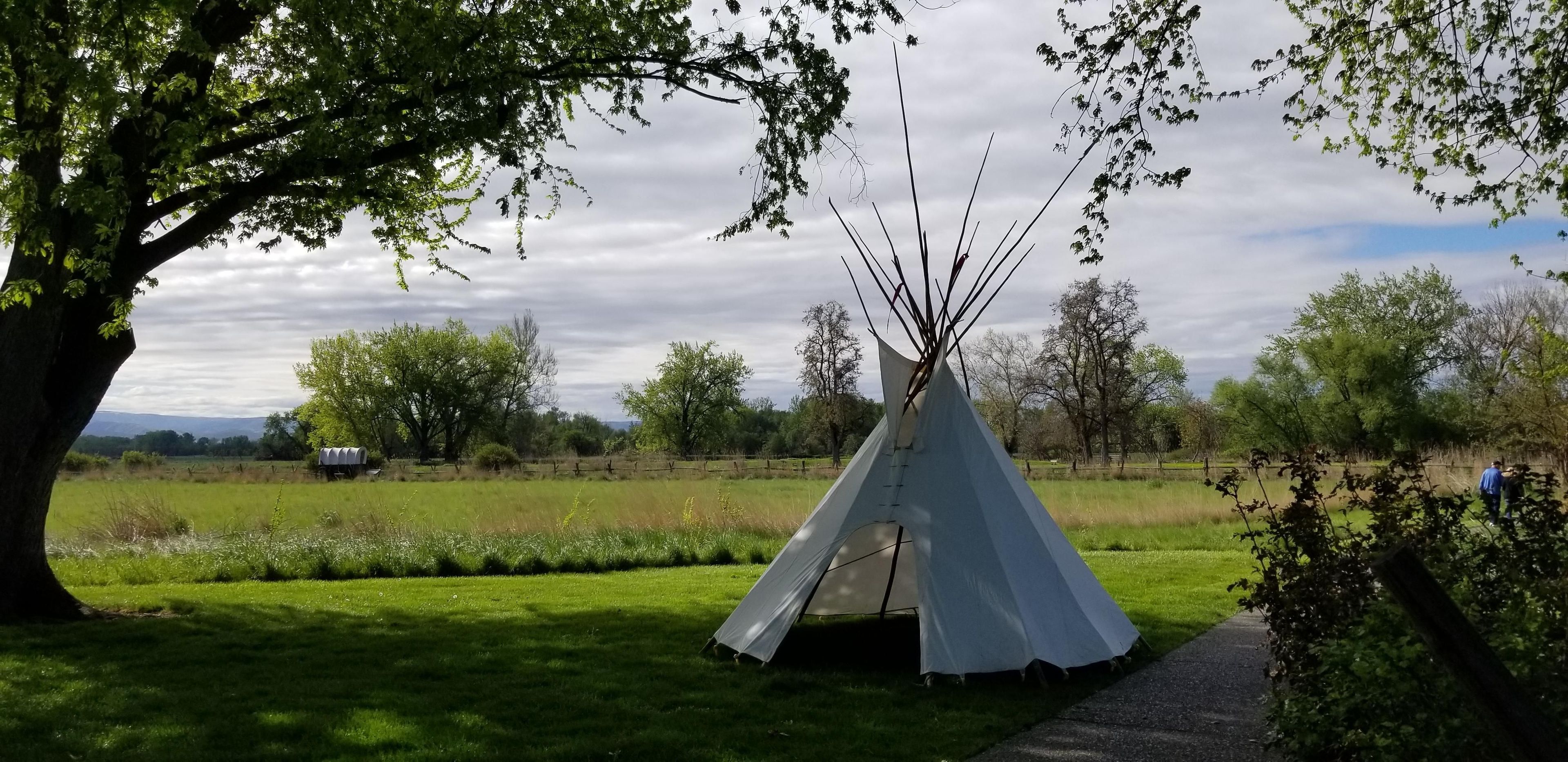 Rangers offer tipi demonstrations during the summer