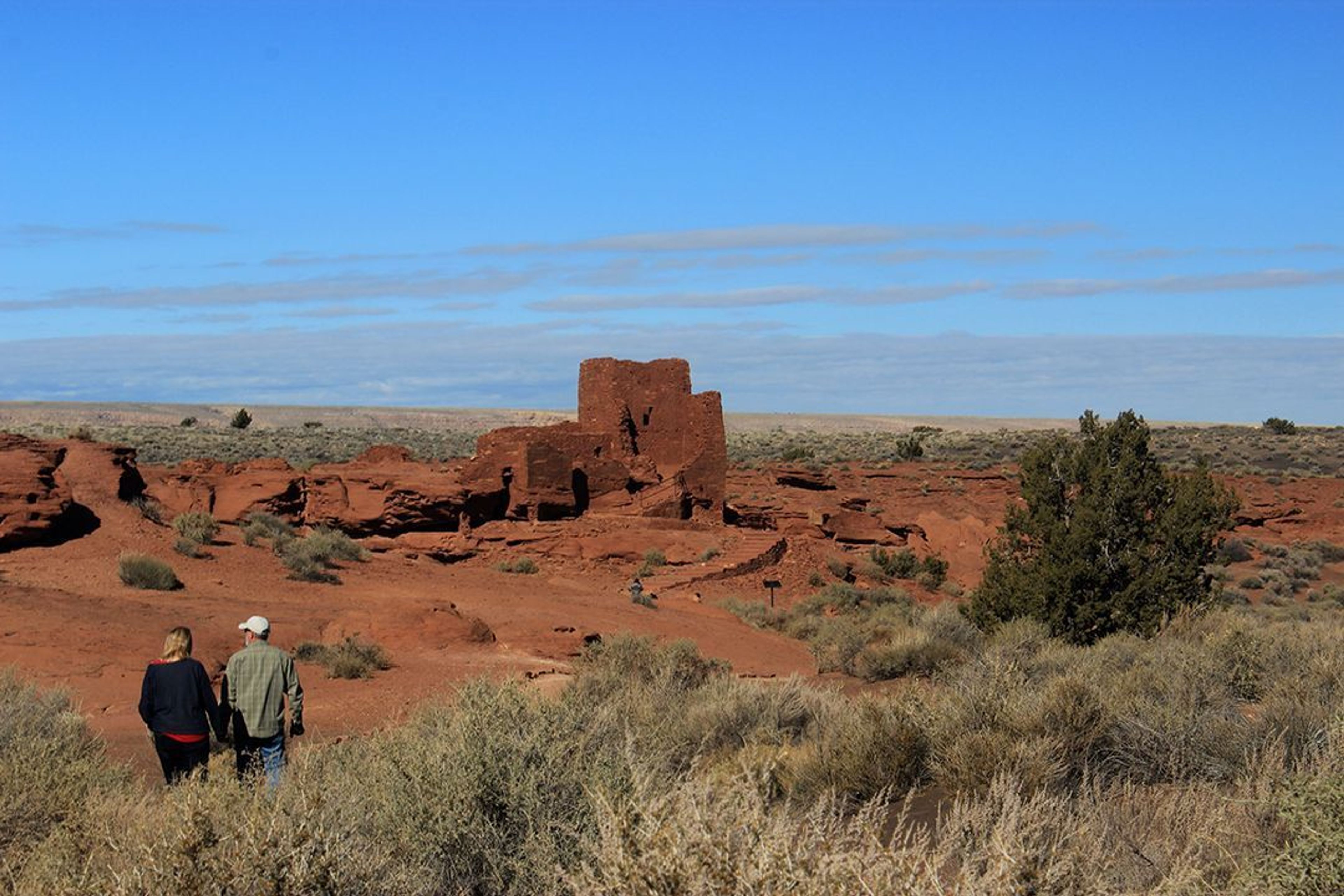 Wukoki Pueblo is located three miles from the Wupatki Visitor Center.