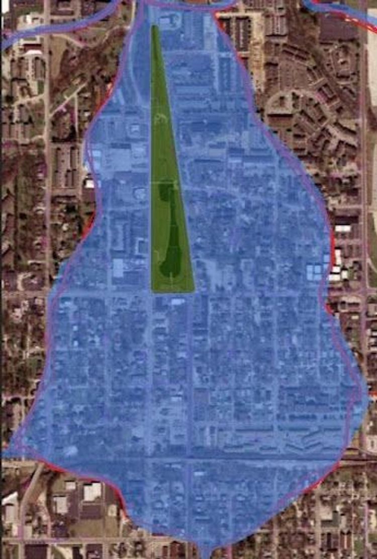 Miller-Showers Park Watershed Map