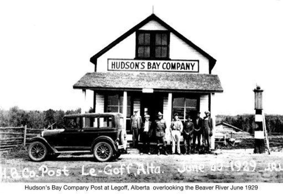 Hudson's Bay Company Post at Legoff AB overlooking the Beaver River June 1929