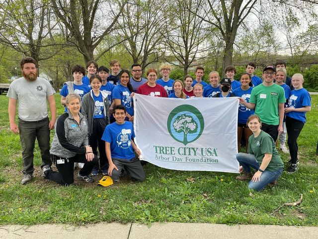 Photo from tree planting event at Rev. Butler Park on Arbor Day April 30, 2022