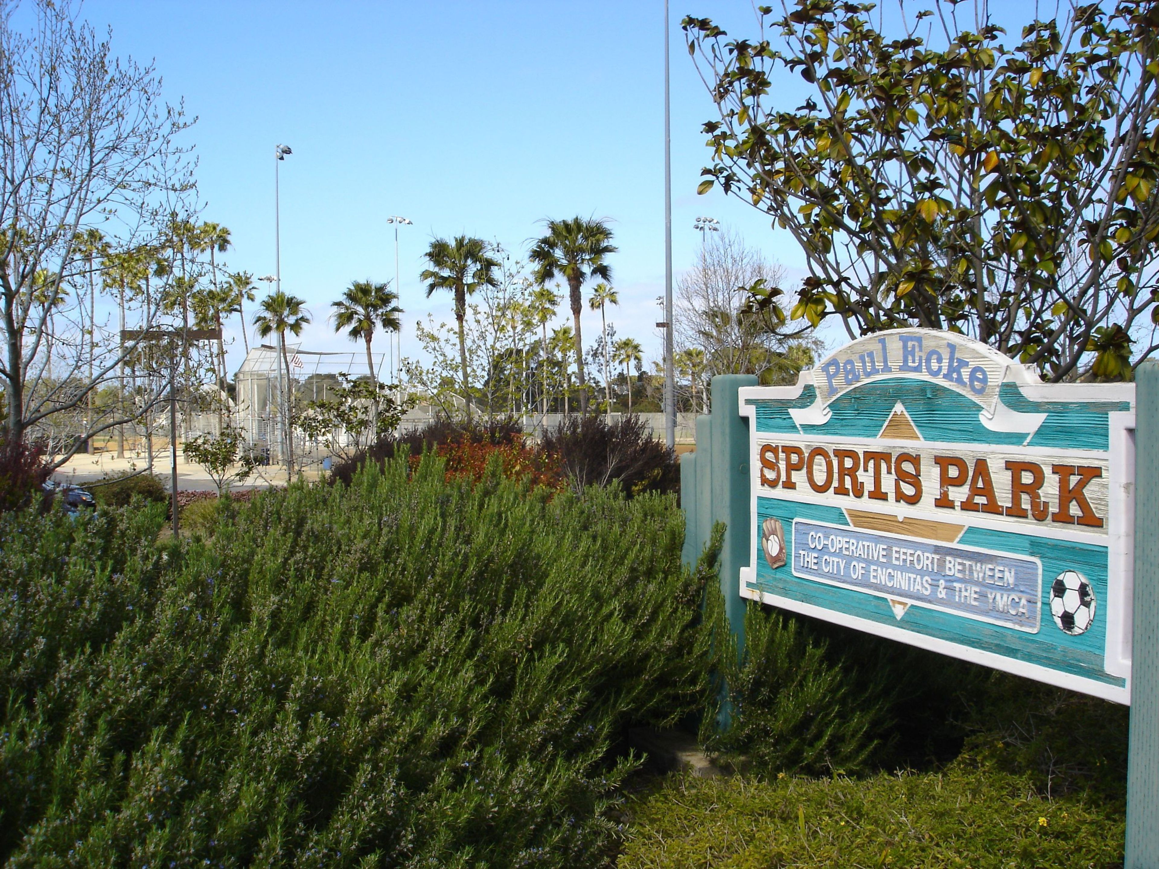 Ecke Sports Park sign