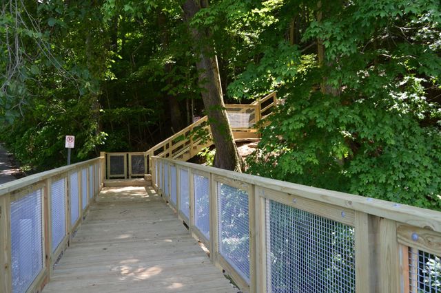 Photo of new boardwalk at Griffy Lake.