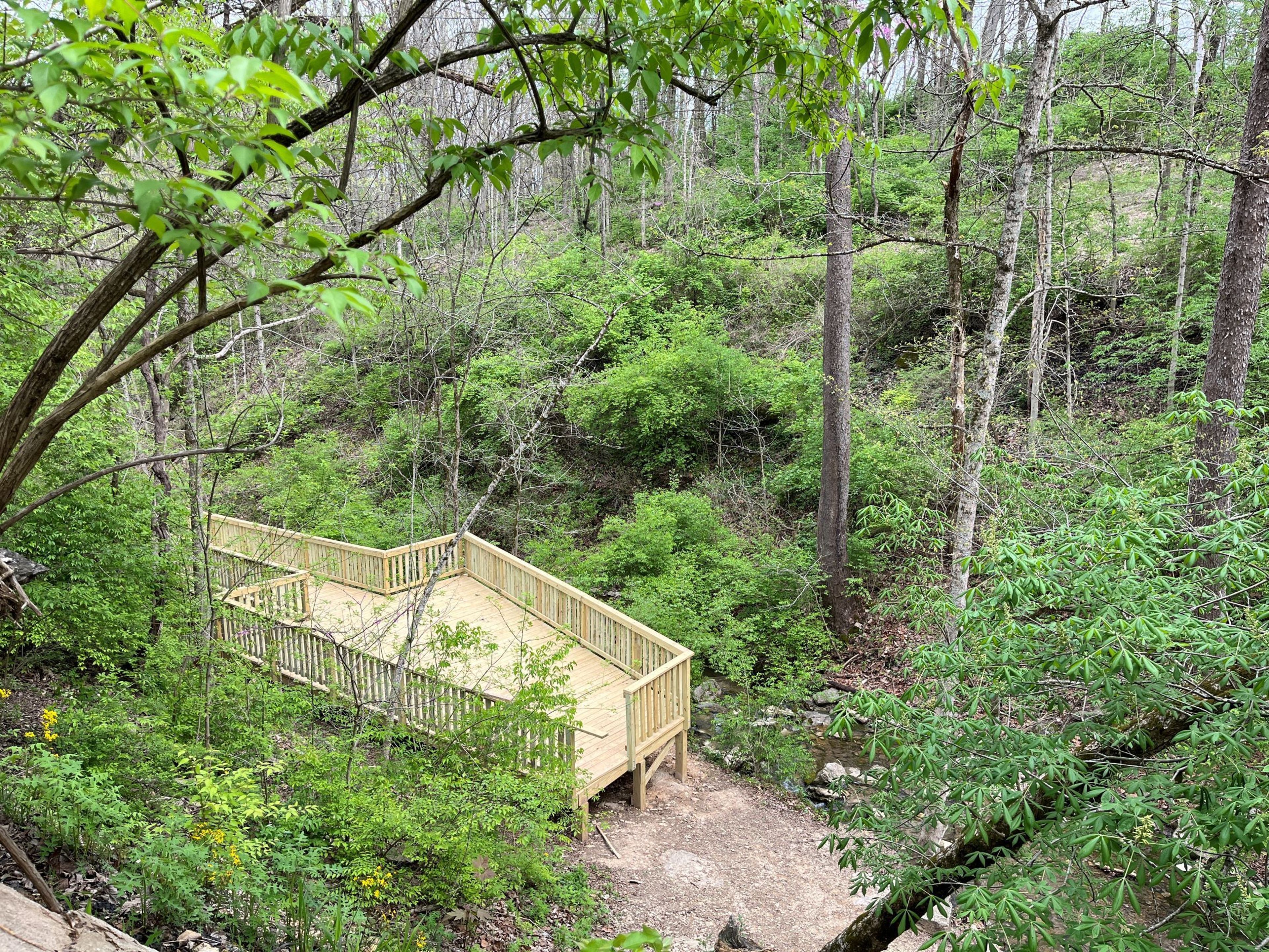 Photo of new accessible boardwalk at Lower Cascades Park.