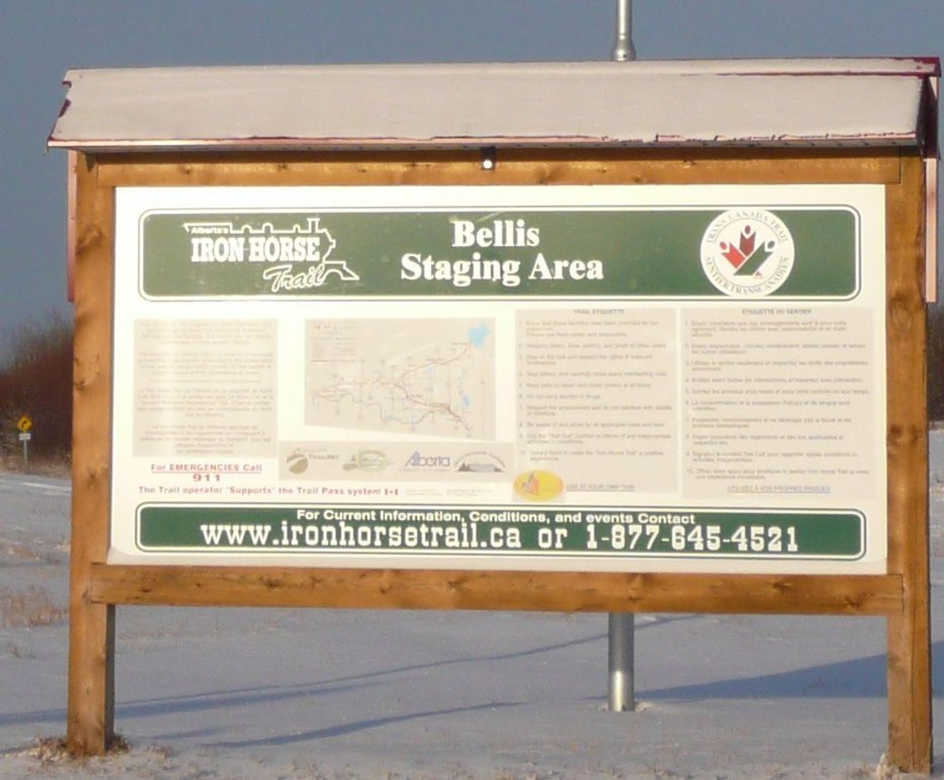 Bellis Staging Area Sign