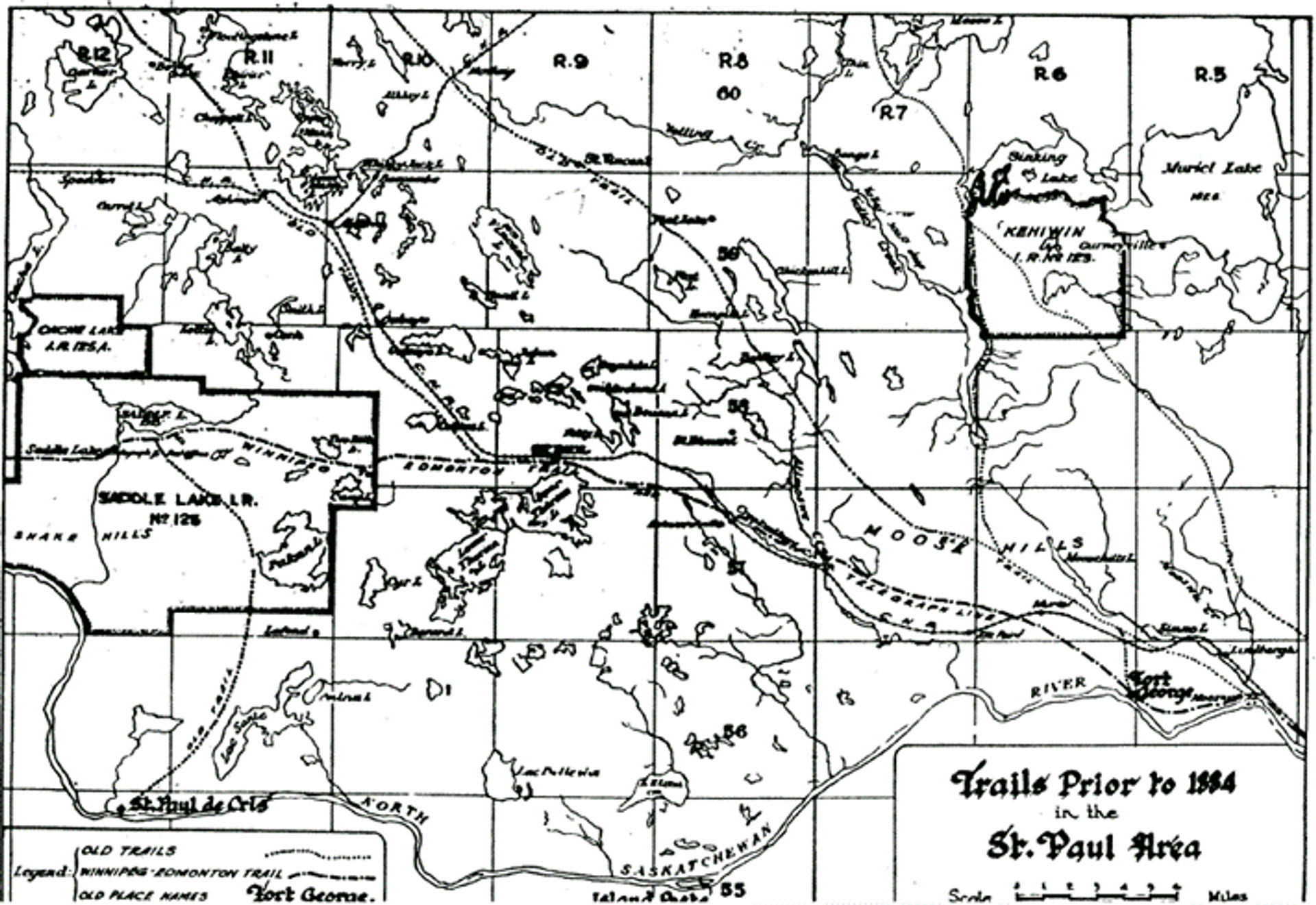 Trails in St Paul Region prior to 1884