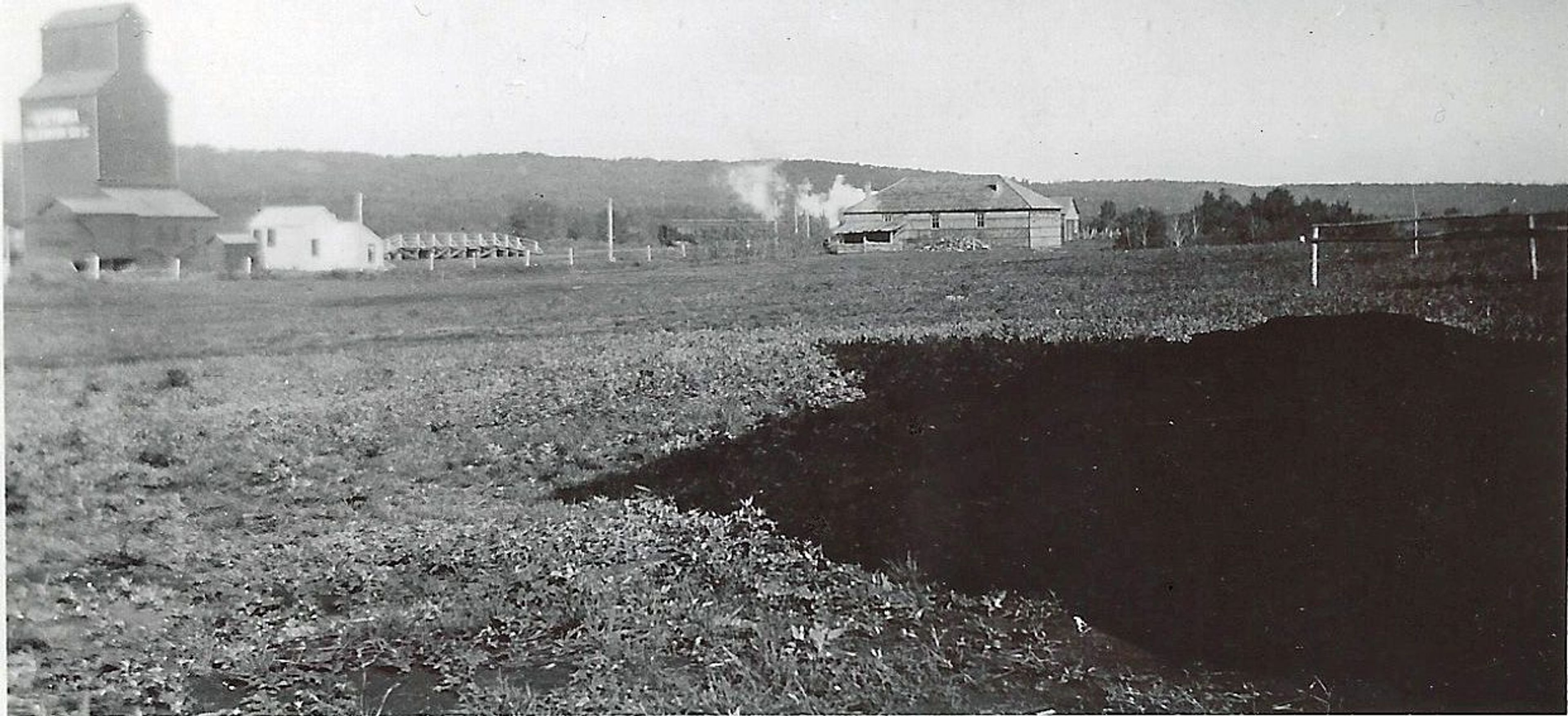 Armistice Community Hall and Elevator  in 1930s