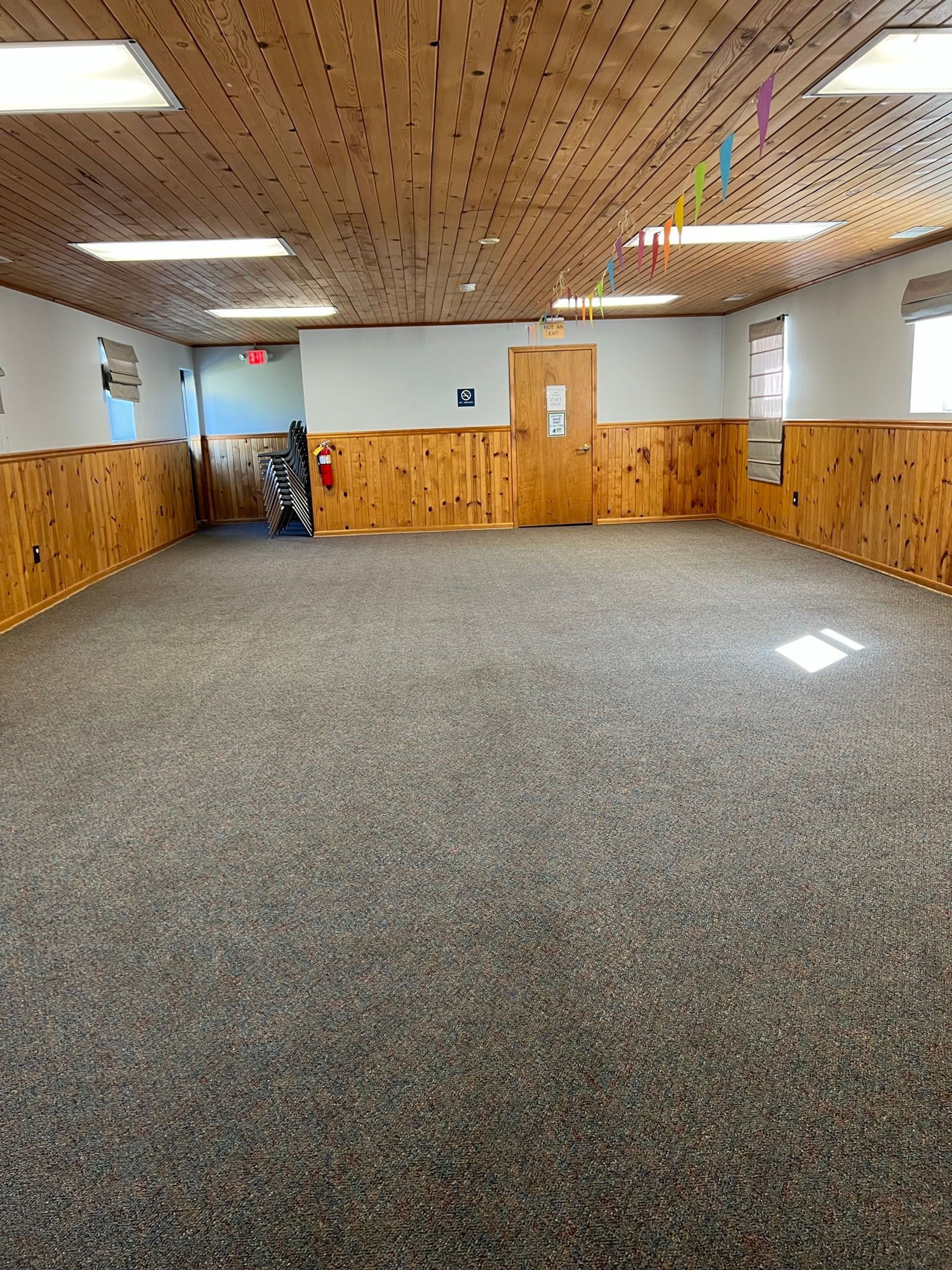 Carpet Room inside Allison-Jukebox Community Center