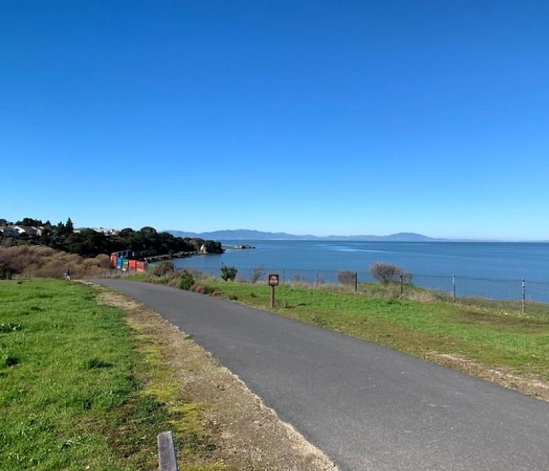 Paved trail along San Pablo Bay Regional Shoreline