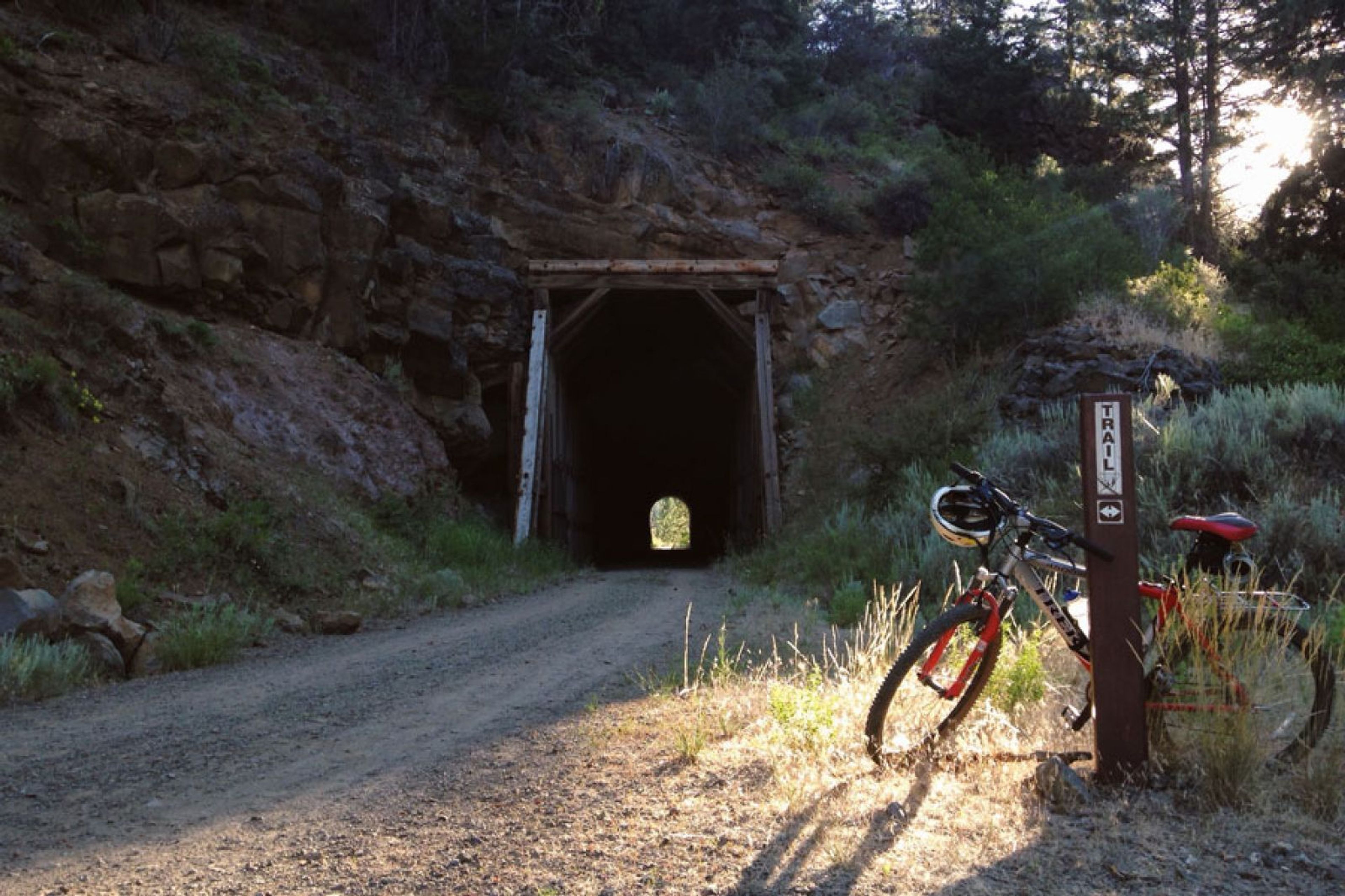 Tunnel on the Bizz Johnson Trail, near Susanville, CA; photo by Dana Buzzelli, International Youth Leadership Foundation