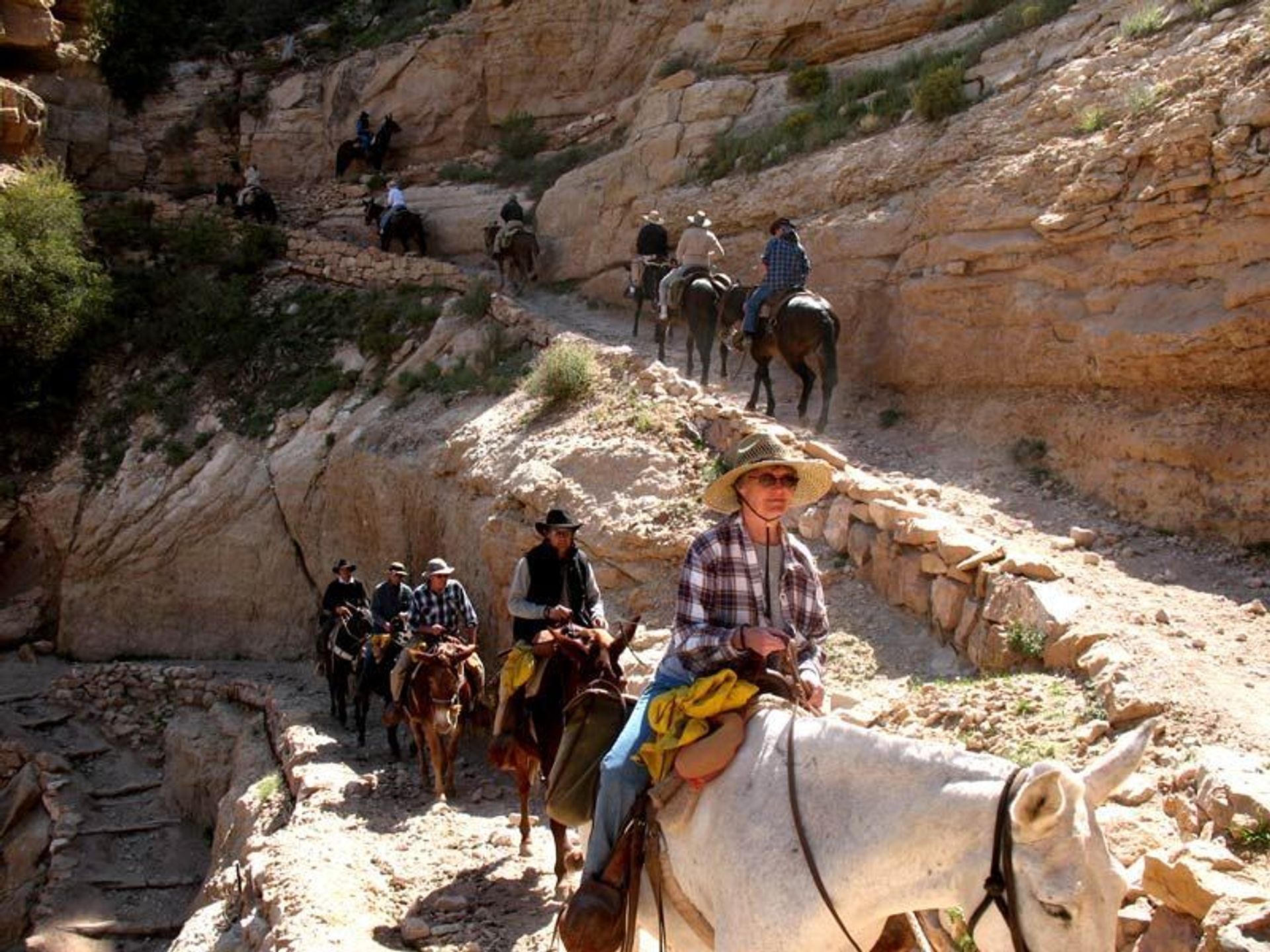 Bright Angel Trail in Arizona, south rim of the Grand Canyon inside Grand Canyon National Park; photo by Fiana Shapiro