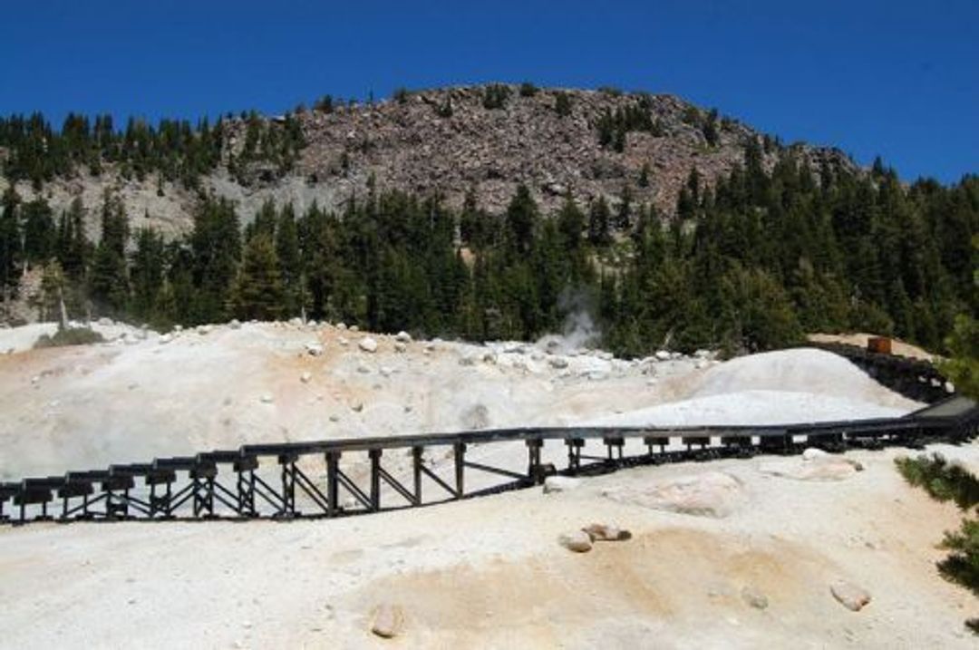 Boardwalk on Bumpass Hell National Recreation Trail, Lassen Volcanic National Park, CA (Photographer: Michael Stark)