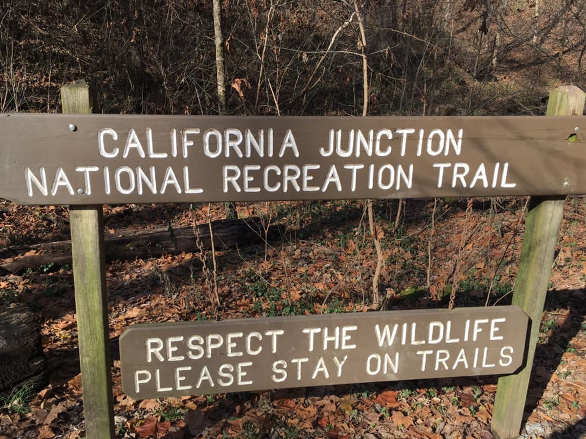 California Junction trail sign. Photo by Maribeth Kiefer Lind.