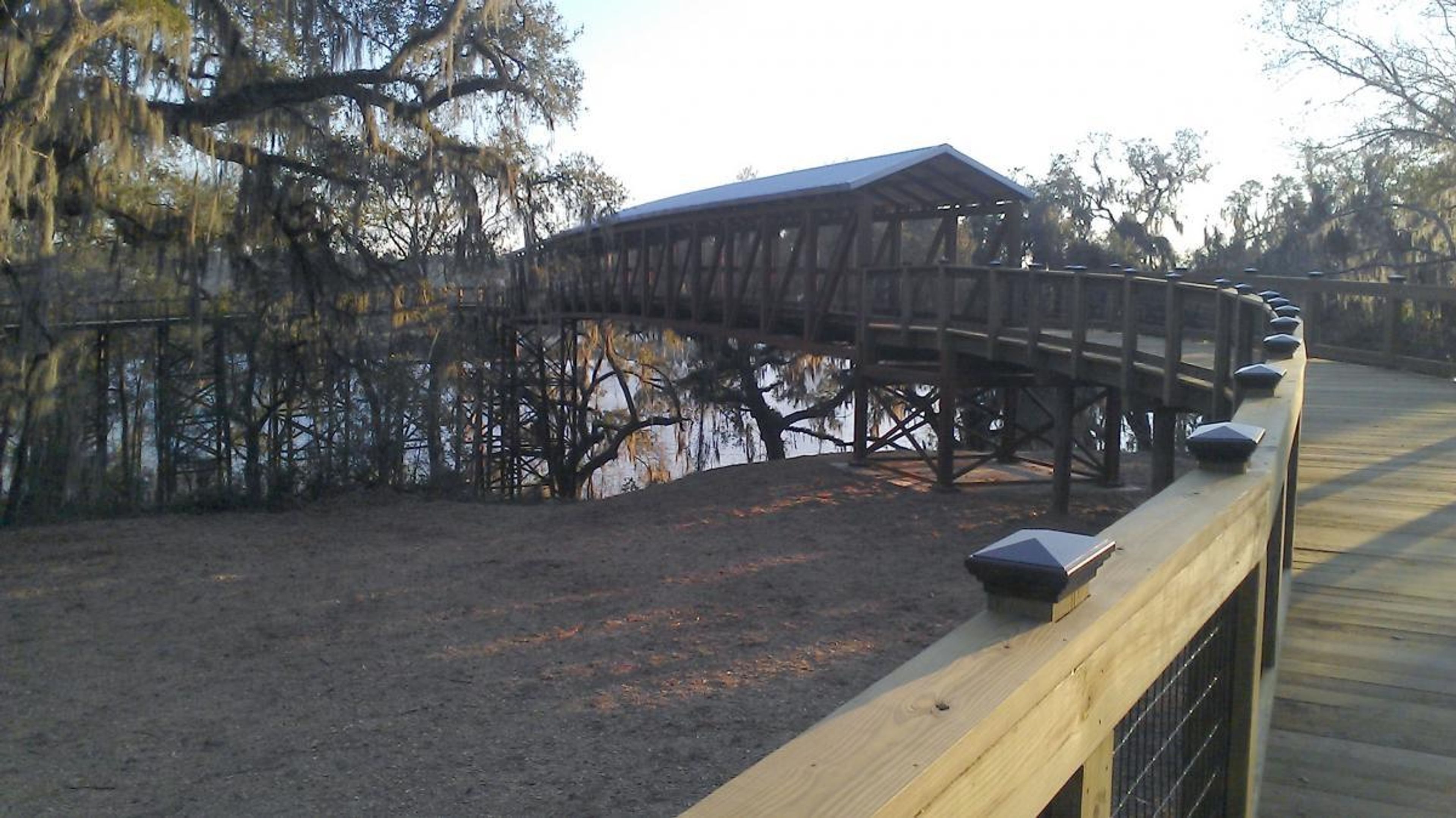 New bridge over the RR tracks between the JR Alford Greenway and Lafayette Heritage Park. Photo by Singletracks.com/VPJ.