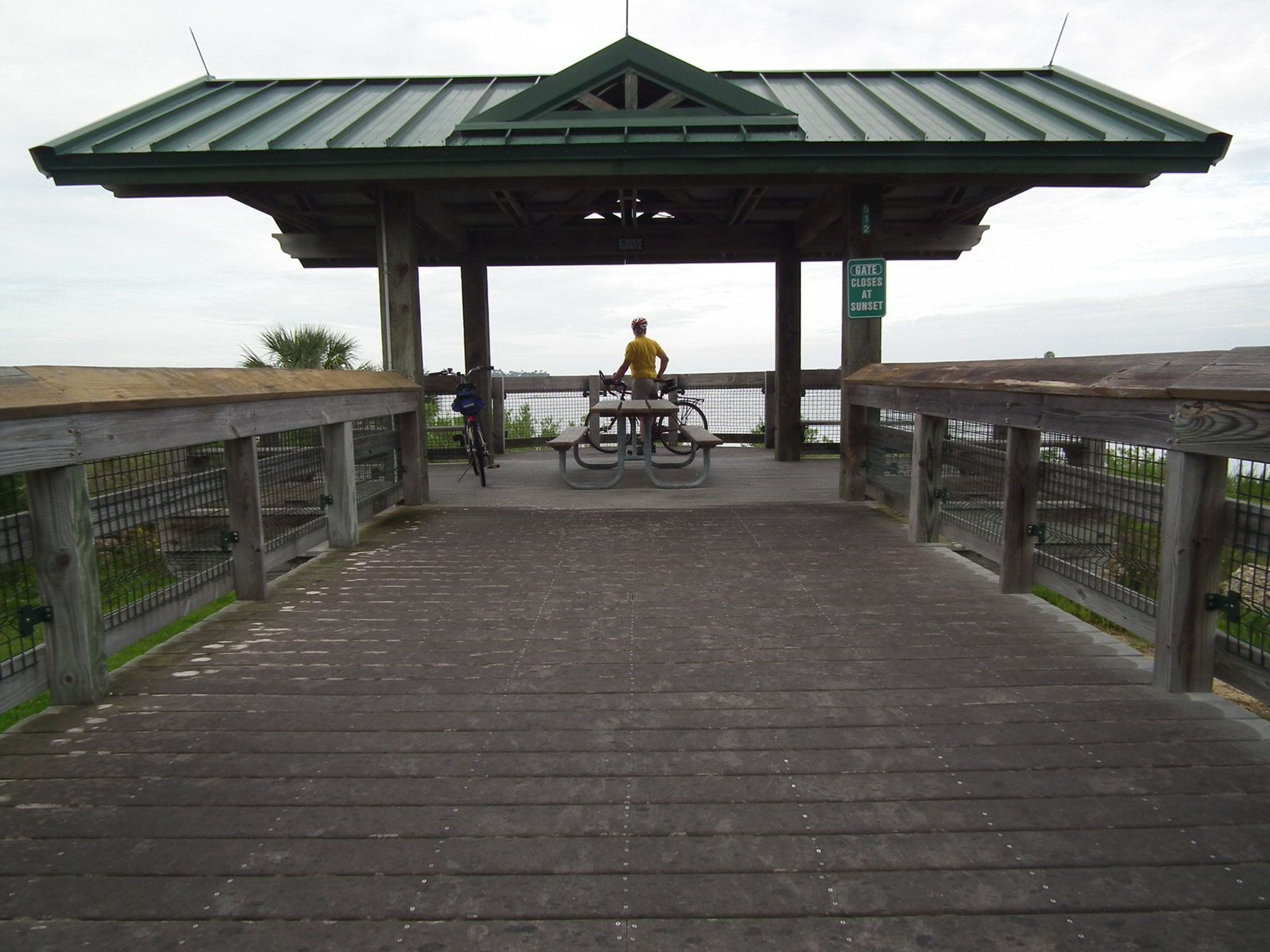 The western terminus of the trail at Withlacoochee Bay on the Gulf of Mexico. Photo by Heather Nagy.