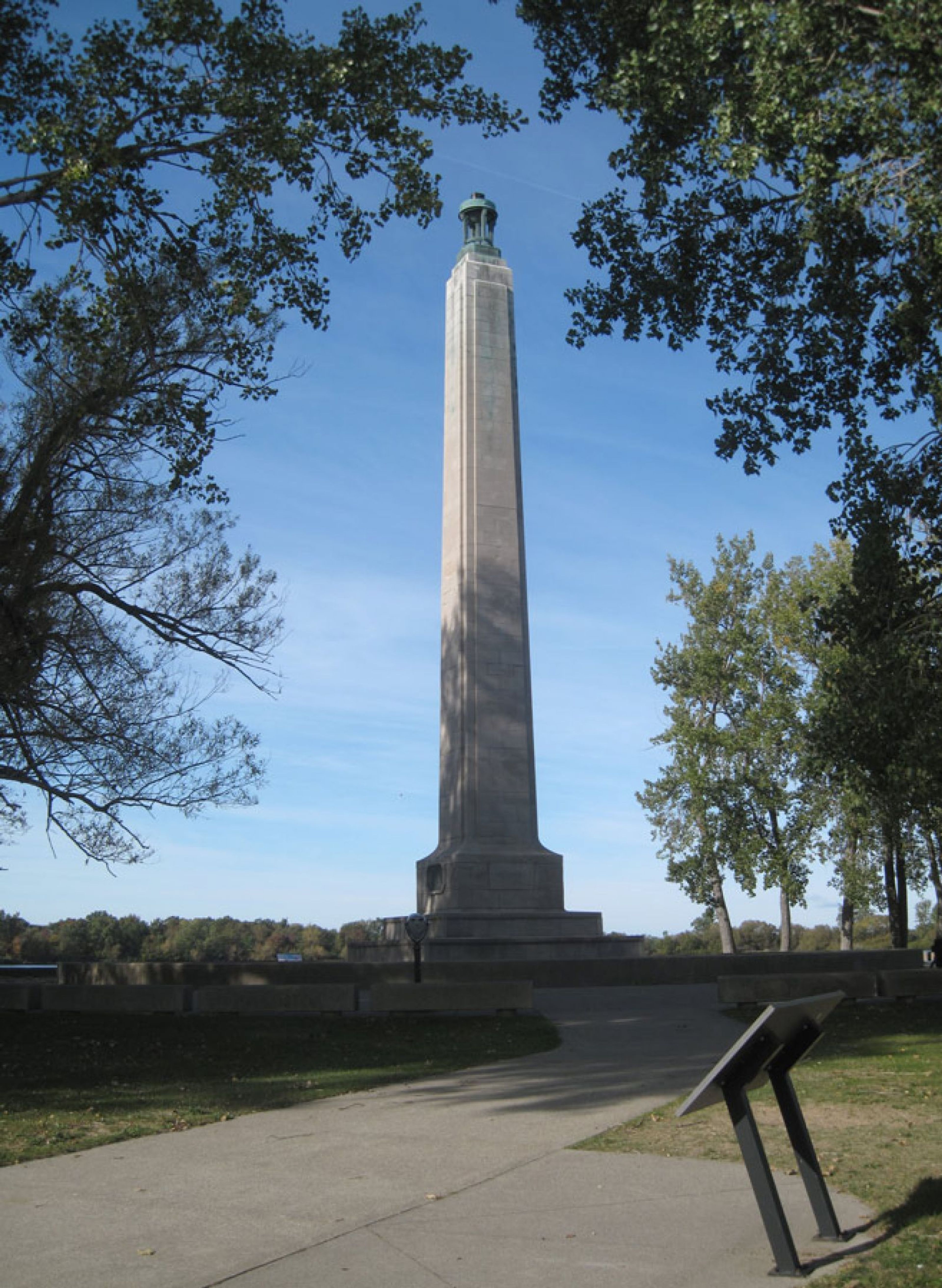 The Perry Monument marks the northern end of the Erie to Pittsburgh Trail. Photo by Mary Shaw